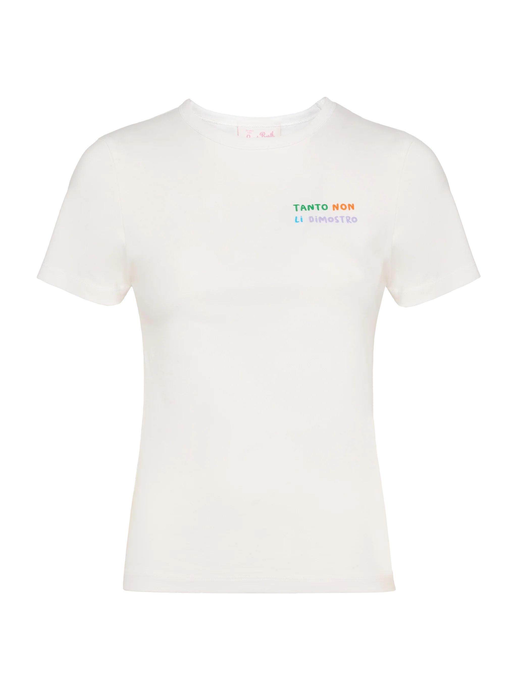 Emilie Cotton T-Shirt With Tanto Non Li Dimostro Embroidery White