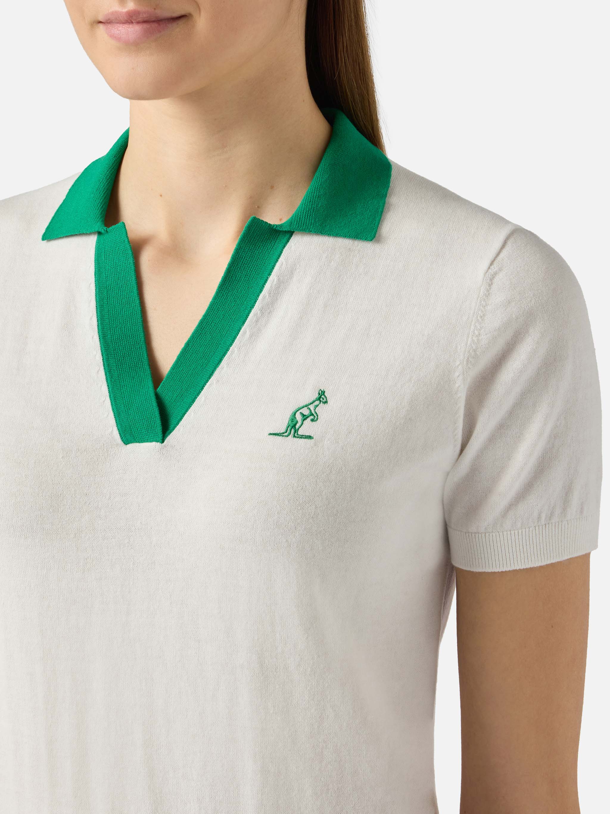 Evonne Knitted Cotton Polo | Special Edition White Knitwear