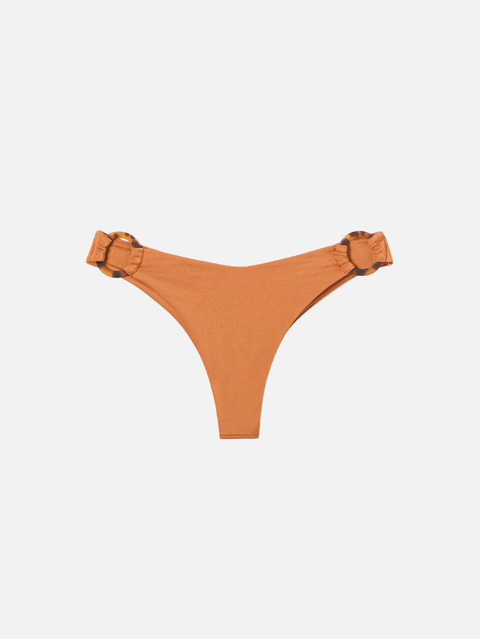 Cheeky Swim Briefs Evelyn Ochre Yellow With Loops Bottom