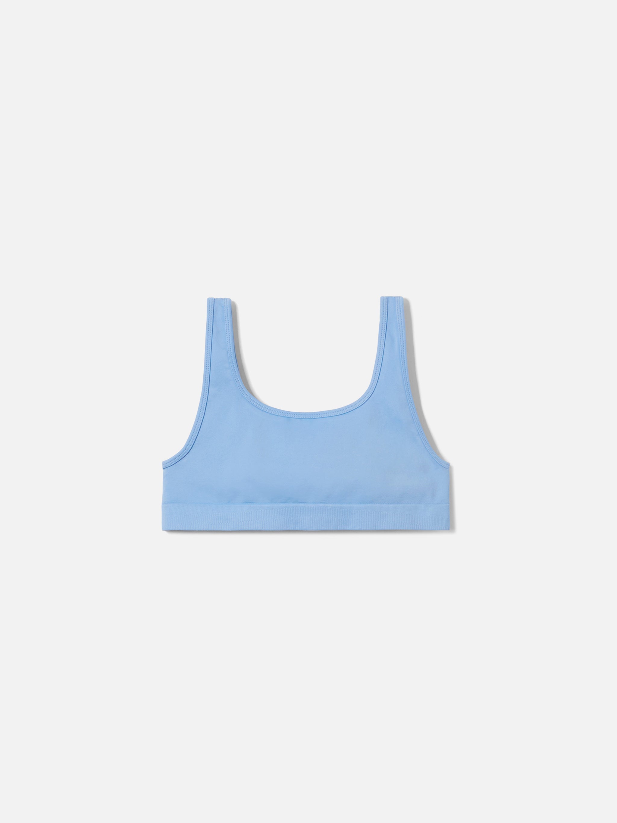 Light Blue Technical Fabric Fify Sports Top With Contrast Trim Sky Top_apparel