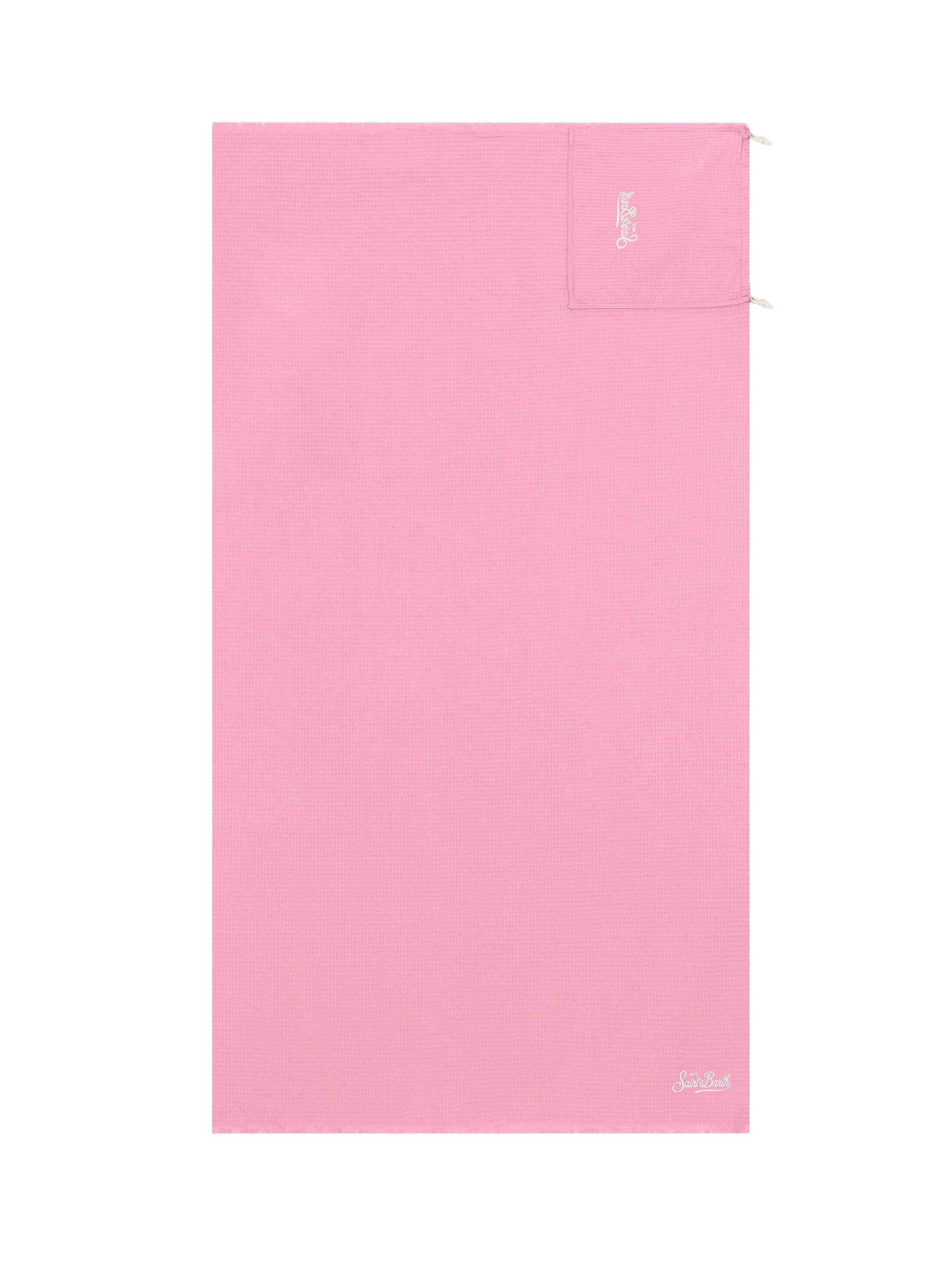 Pink Honeycomb Cotton Foutasac Beach Towel