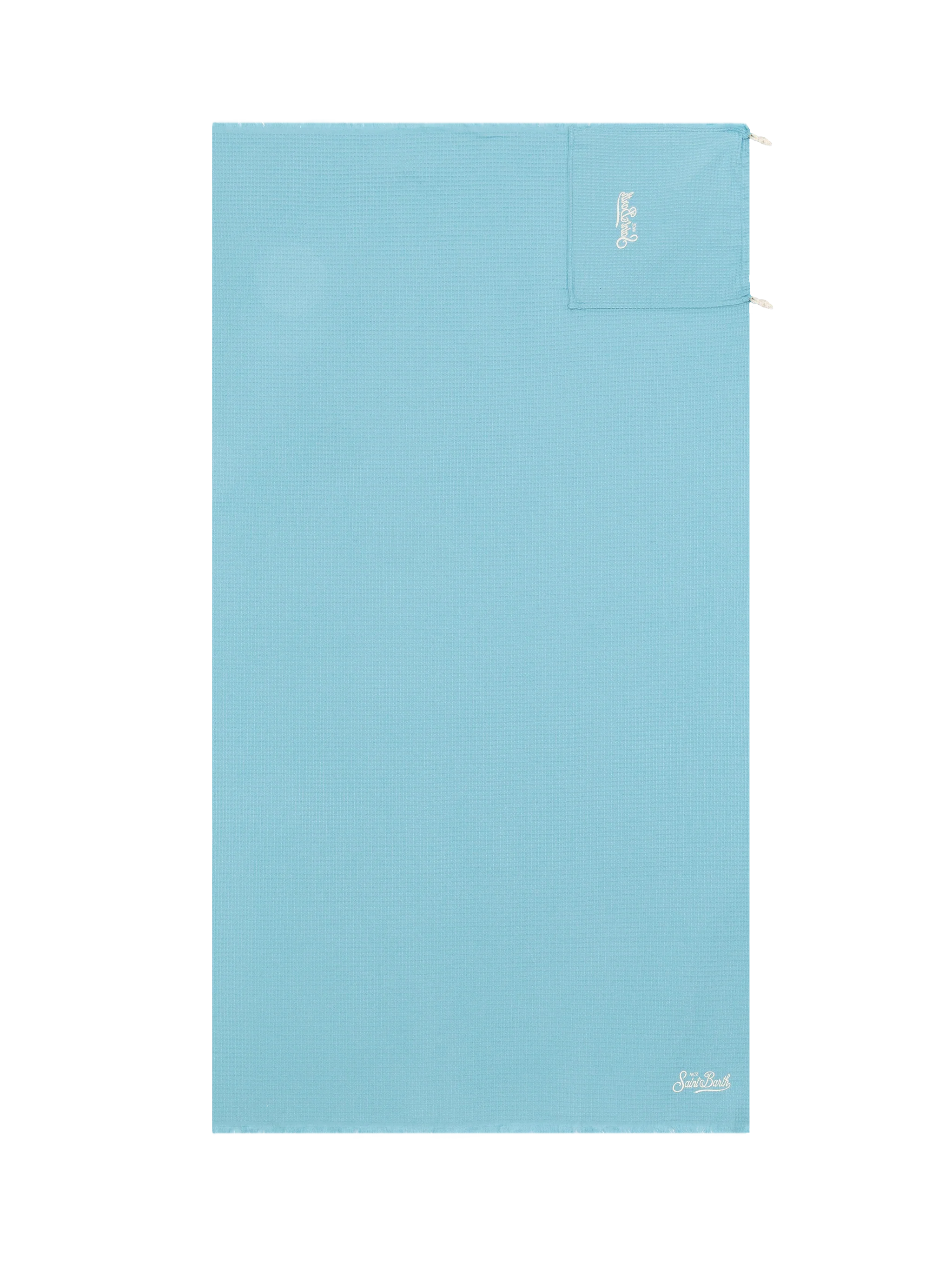 Light Blue Honeycomb Cotton Foutasac Beach Towel Sky
