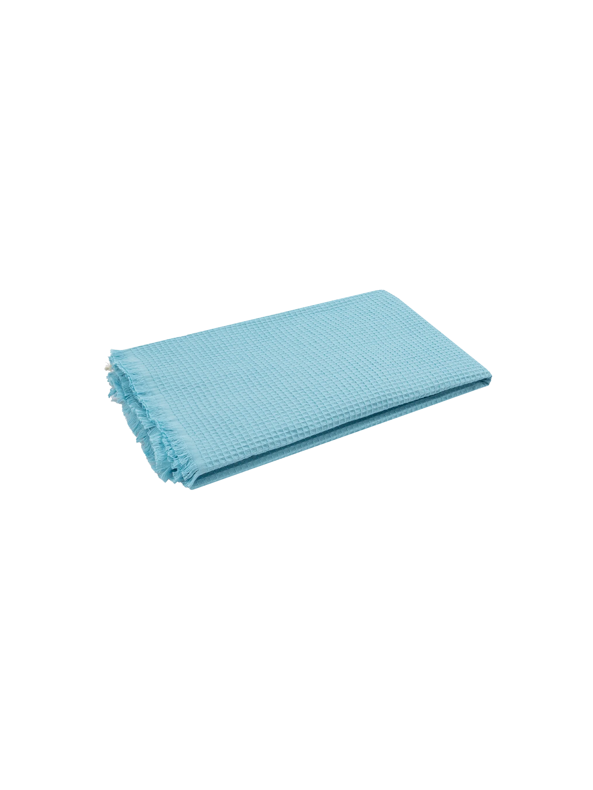 Light Blue Honeycomb Cotton Foutasac Beach Towel Sky