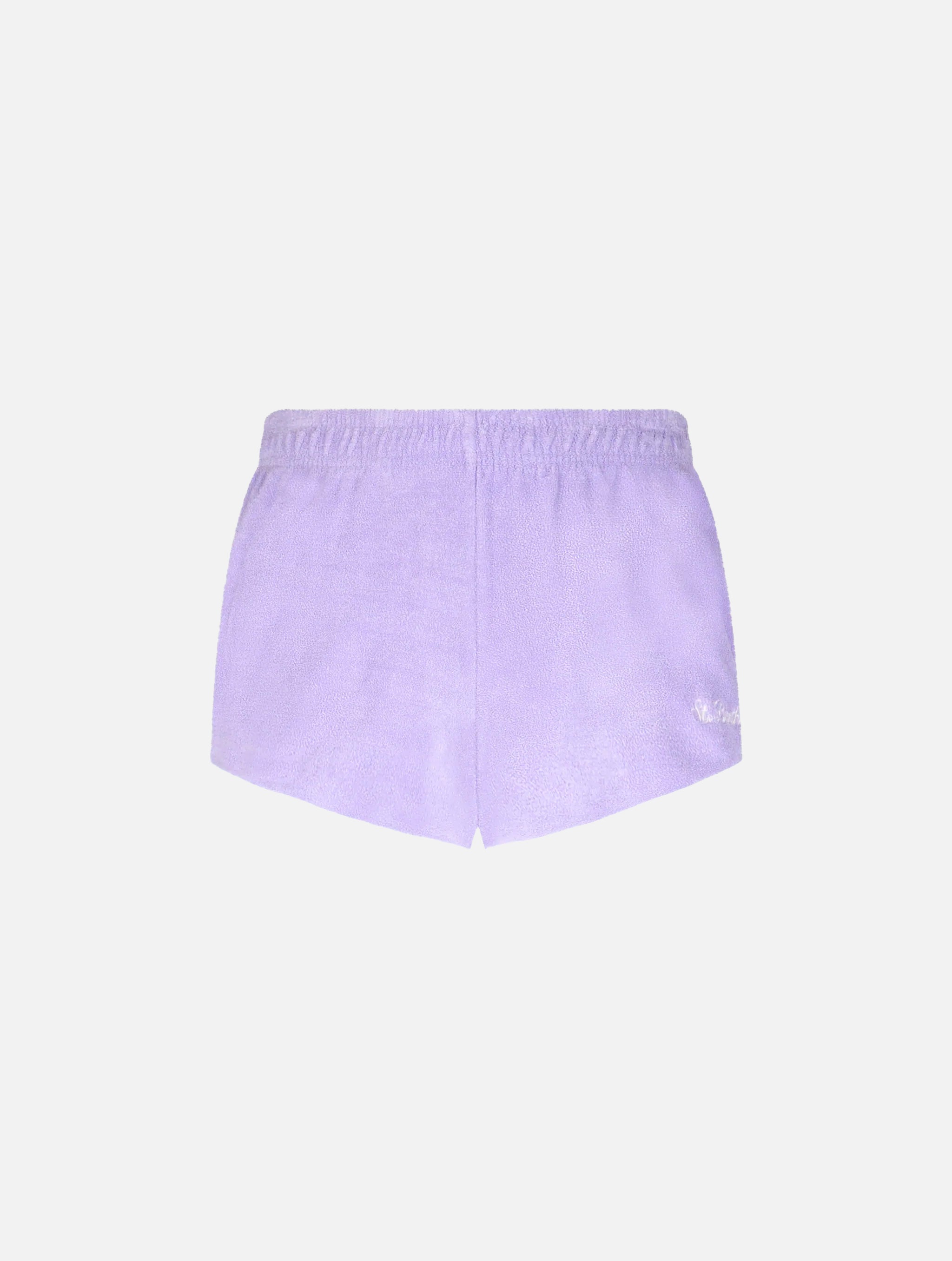 Terry Francine Pull Up Shorts With Piping Pink Pant