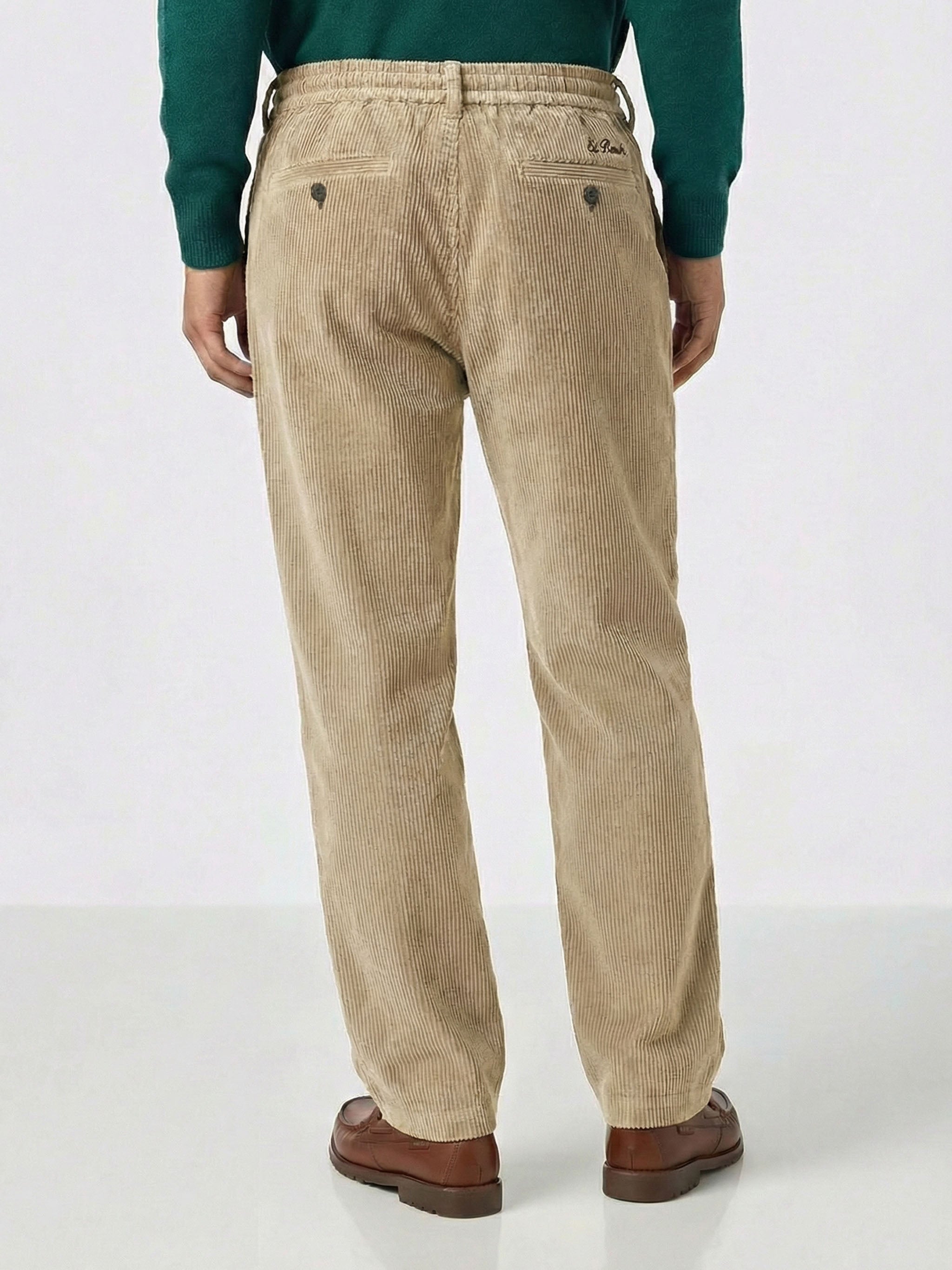 Fuji Beige Corduroy Pants Brown