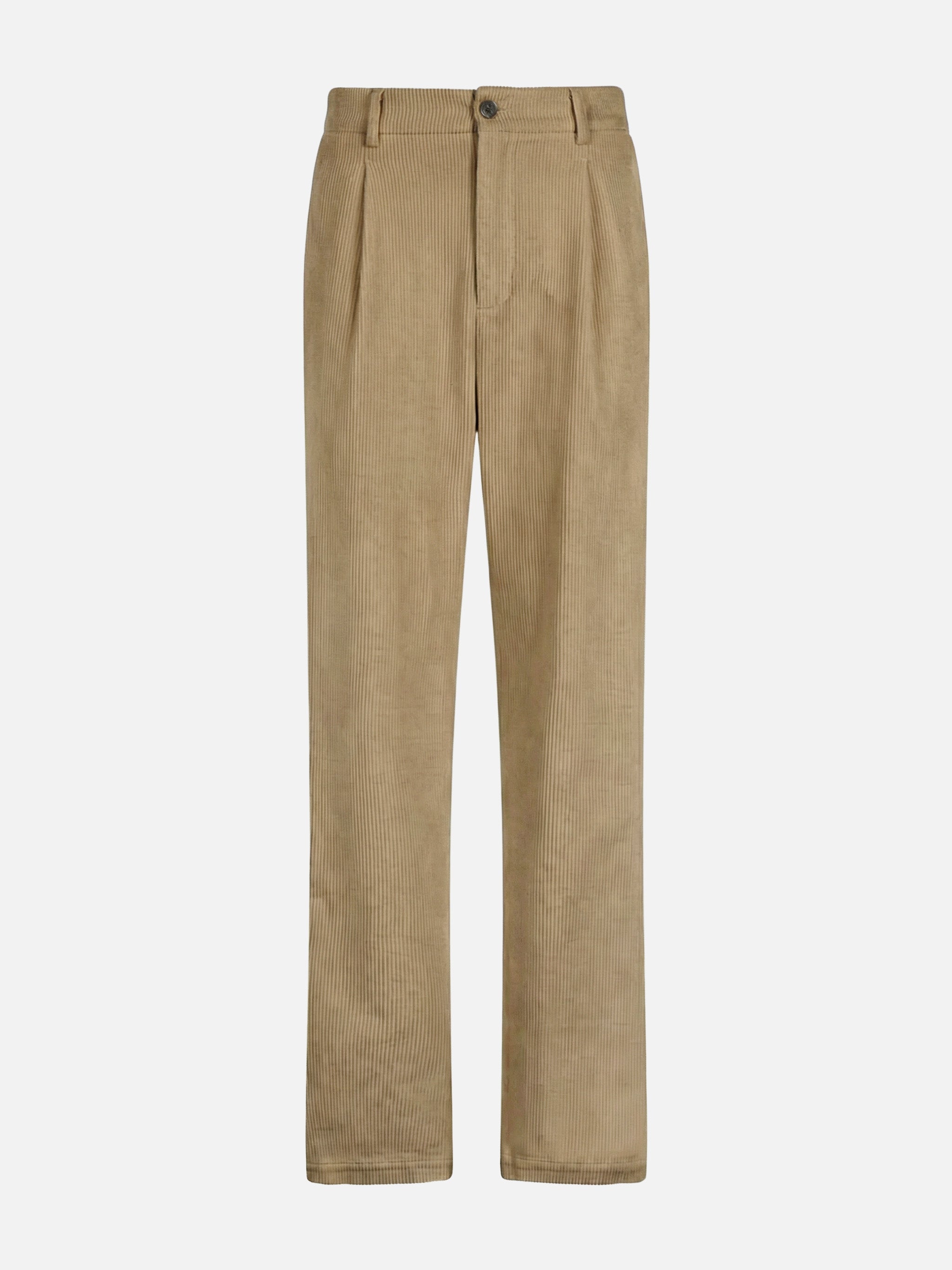 Fuji Beige Corduroy Pants Brown
