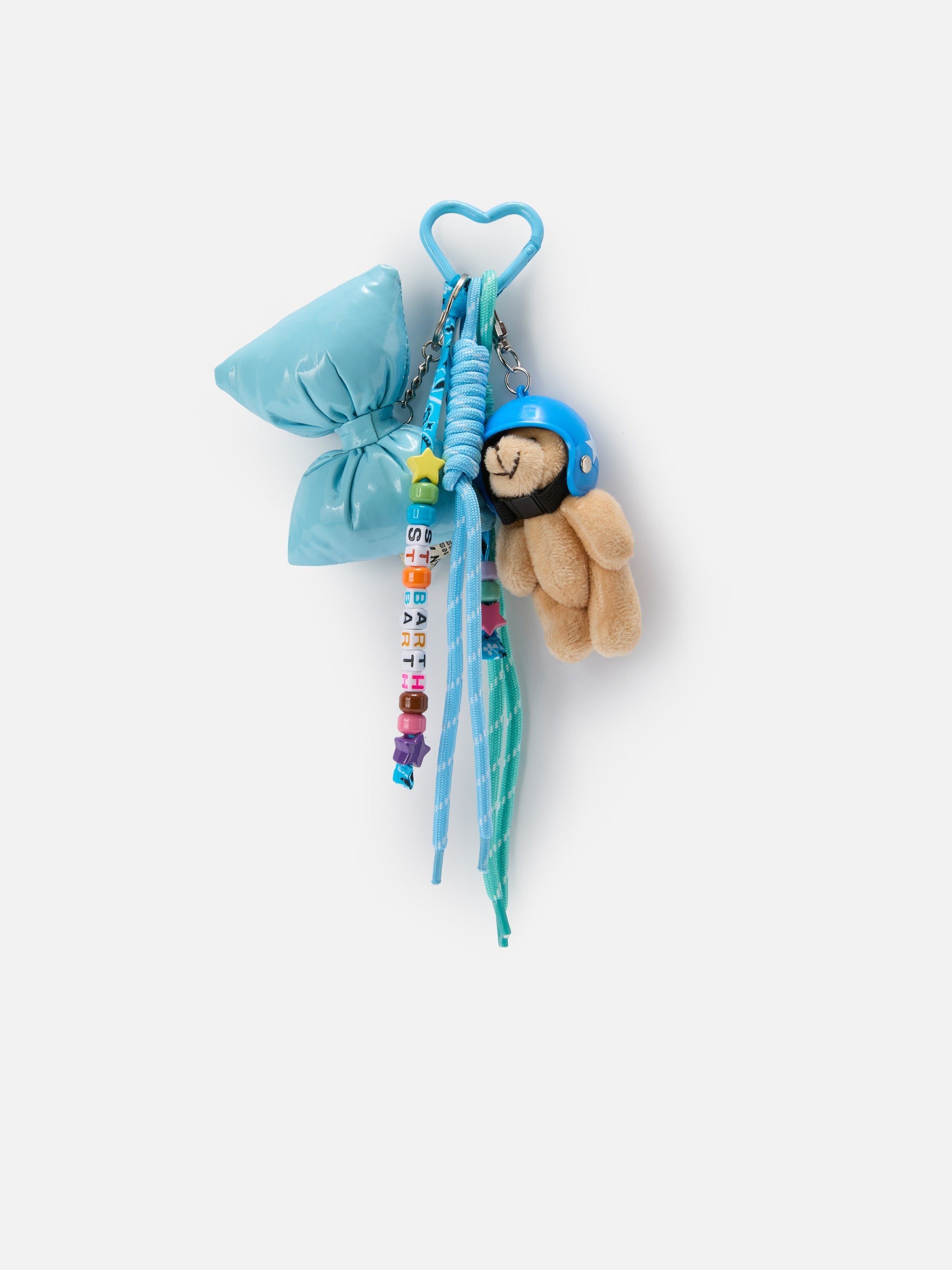 Funny Charm With Padded Bow And Teddy Decoration Sky Small Accessories