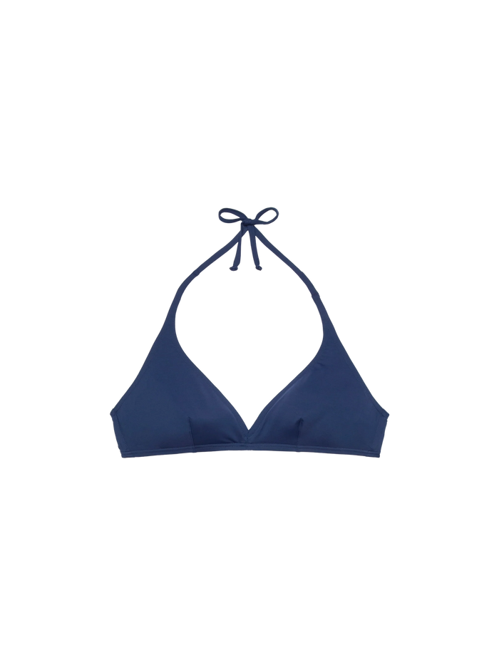 Gaia Navy Blue Triangle Bralette Top