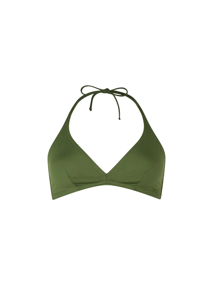 Gaia Military Green Bralette Bikini Top