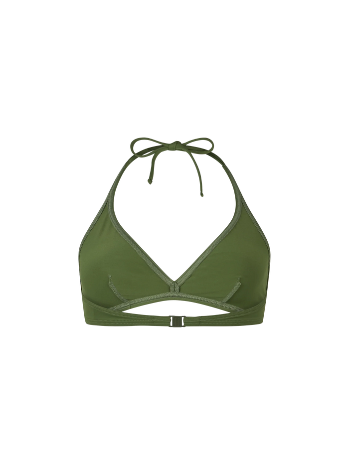 Gaia Military Green Bralette Bikini Top