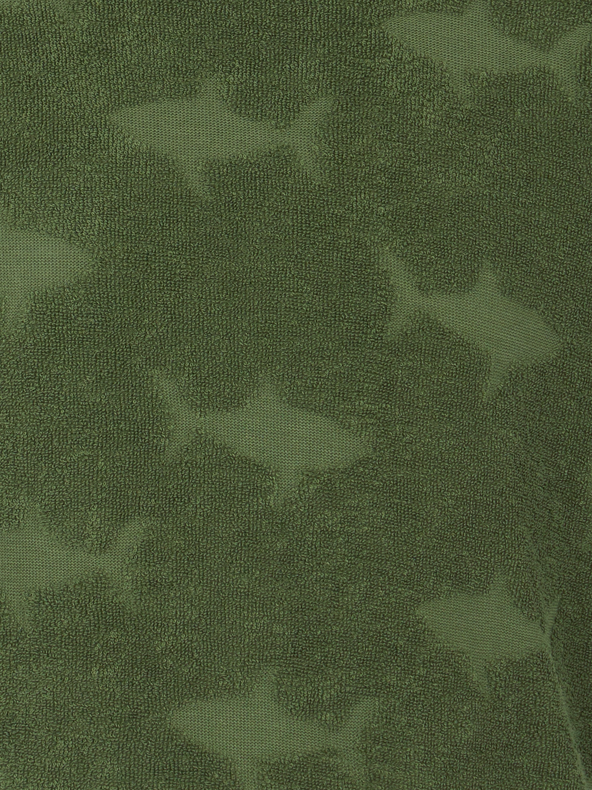 Boy Military Terry T-Shirt Gary With Shark Embossed Pattern Green