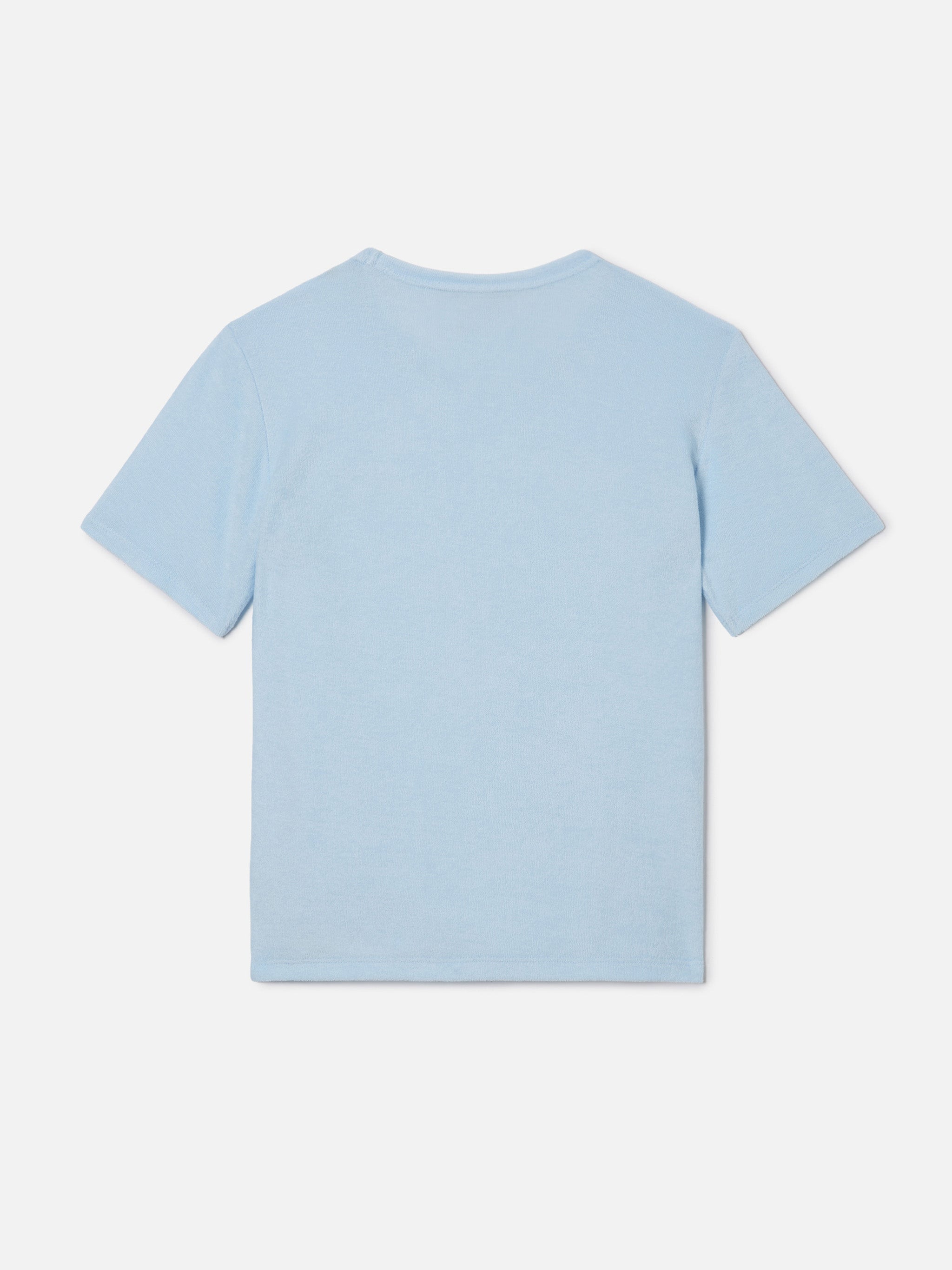 Light Blue Gary Jr T-Shirt Terry-Effect Fabric With Embroidered Logo