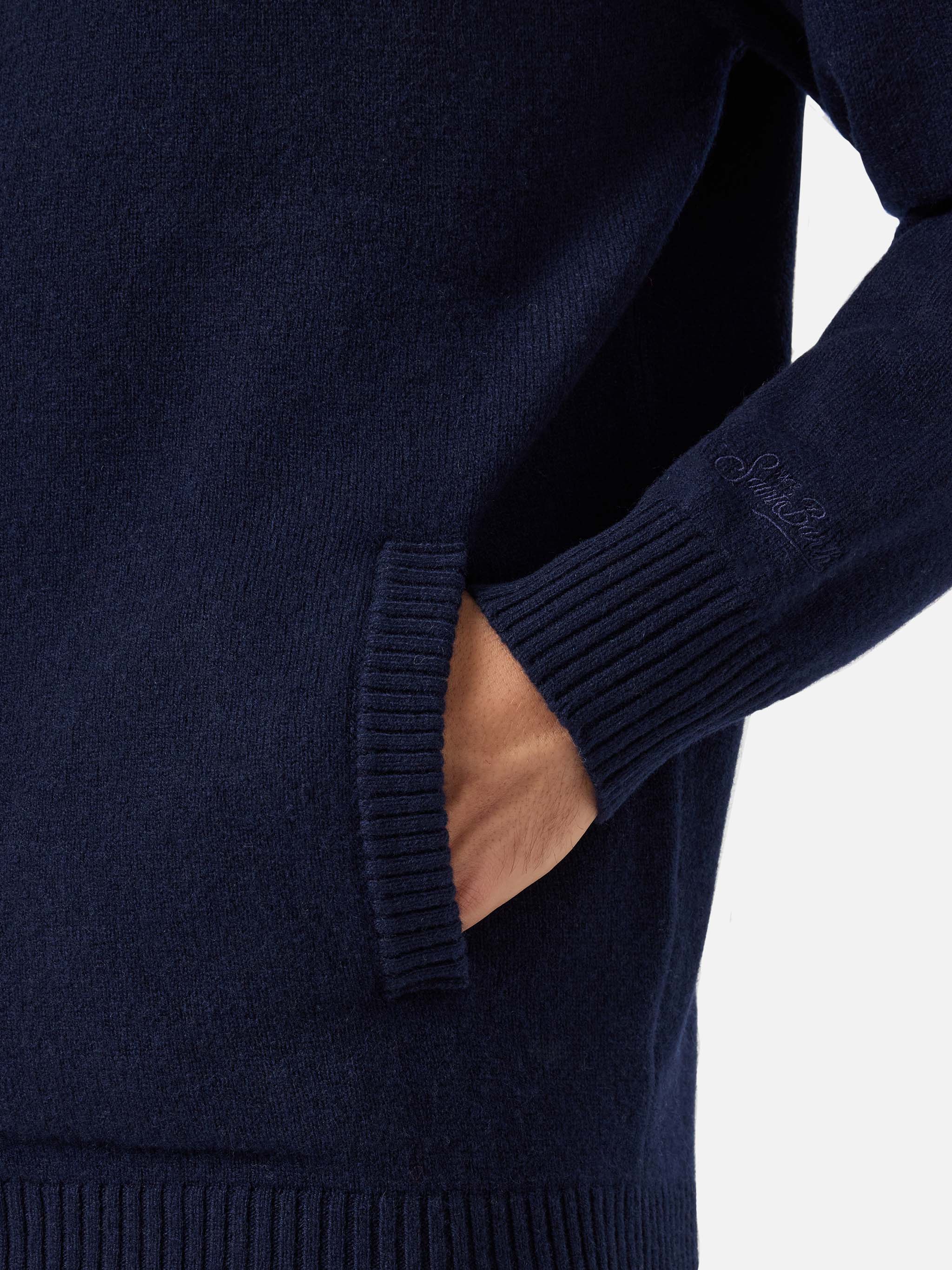 Navy Blue Cardigan Galway Lambswool