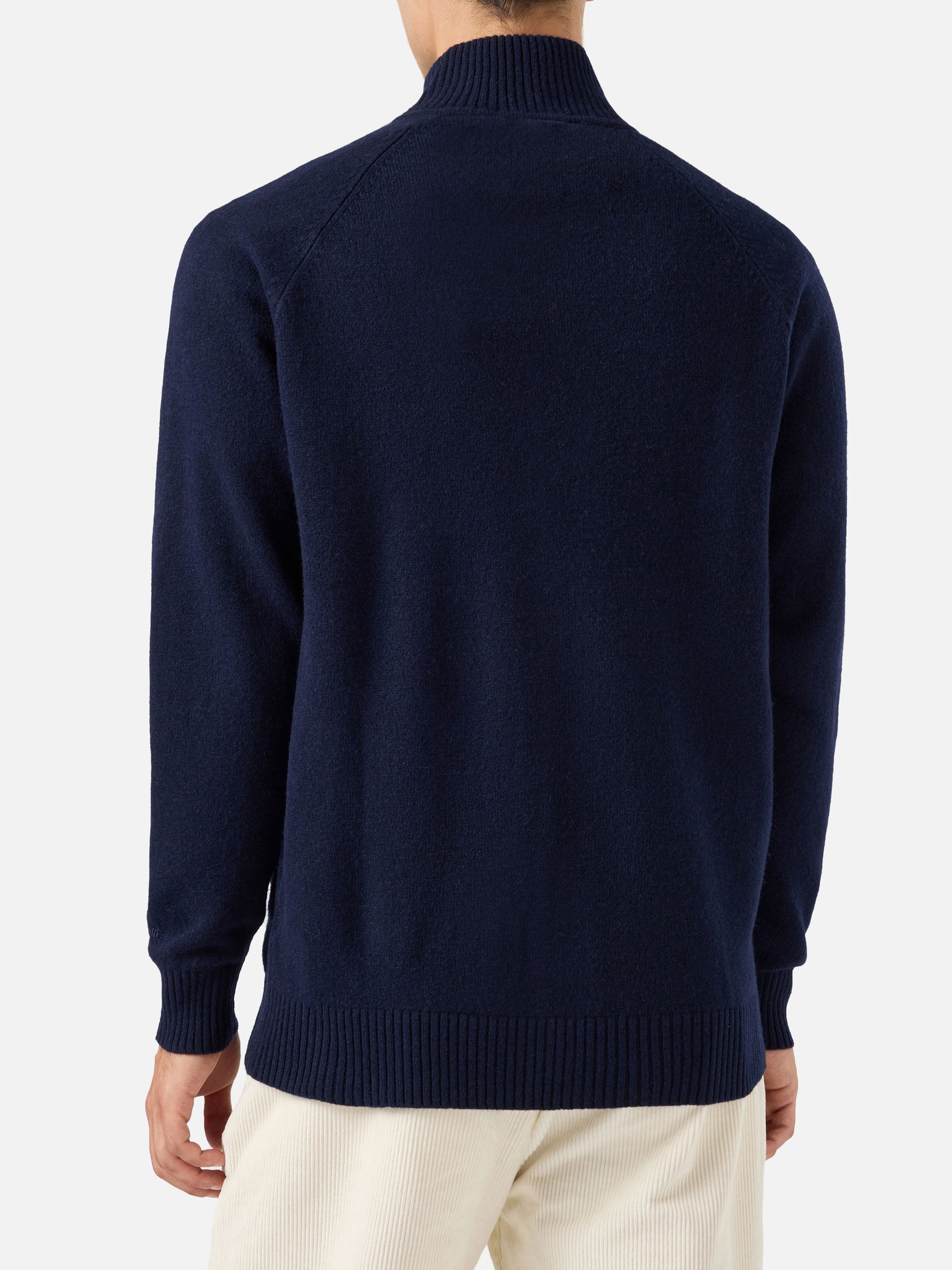 Navy Blue Cardigan Galway Lambswool