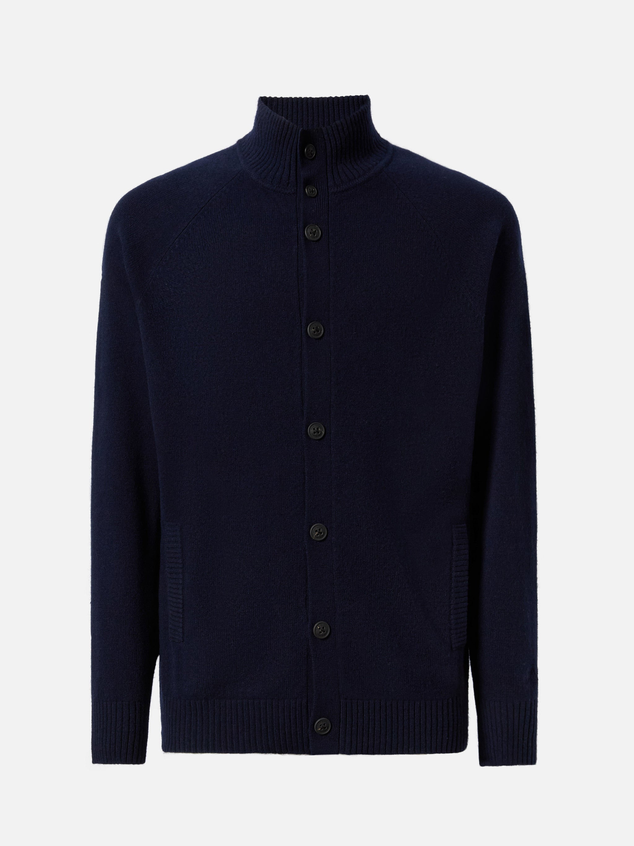 Navy Blue Cardigan Galway Lambswool