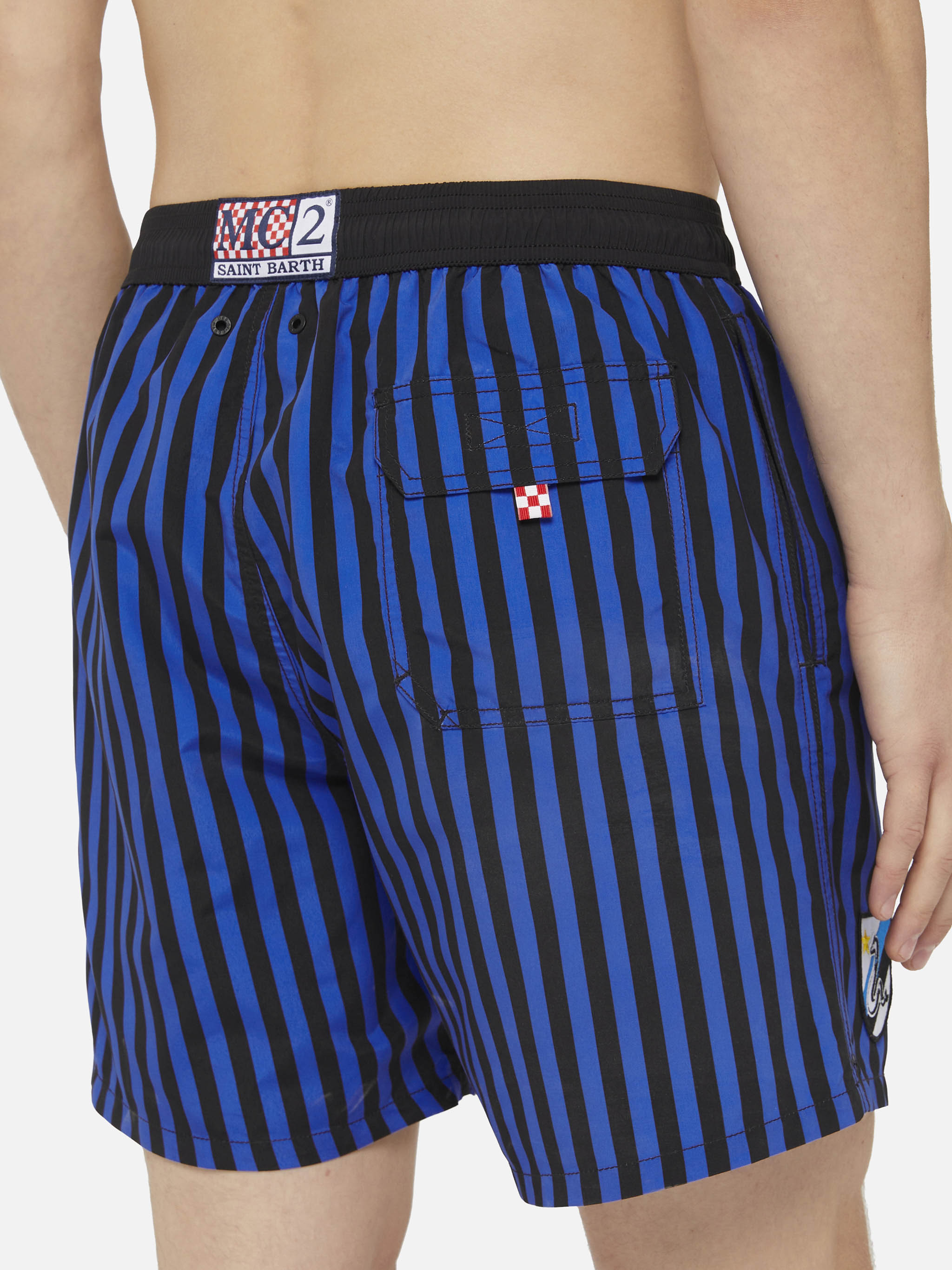 Mid-Length Gustavia Swim-Shorts With Inter Heritage Patch | Fc Special Edition Blue Navy Swimshort