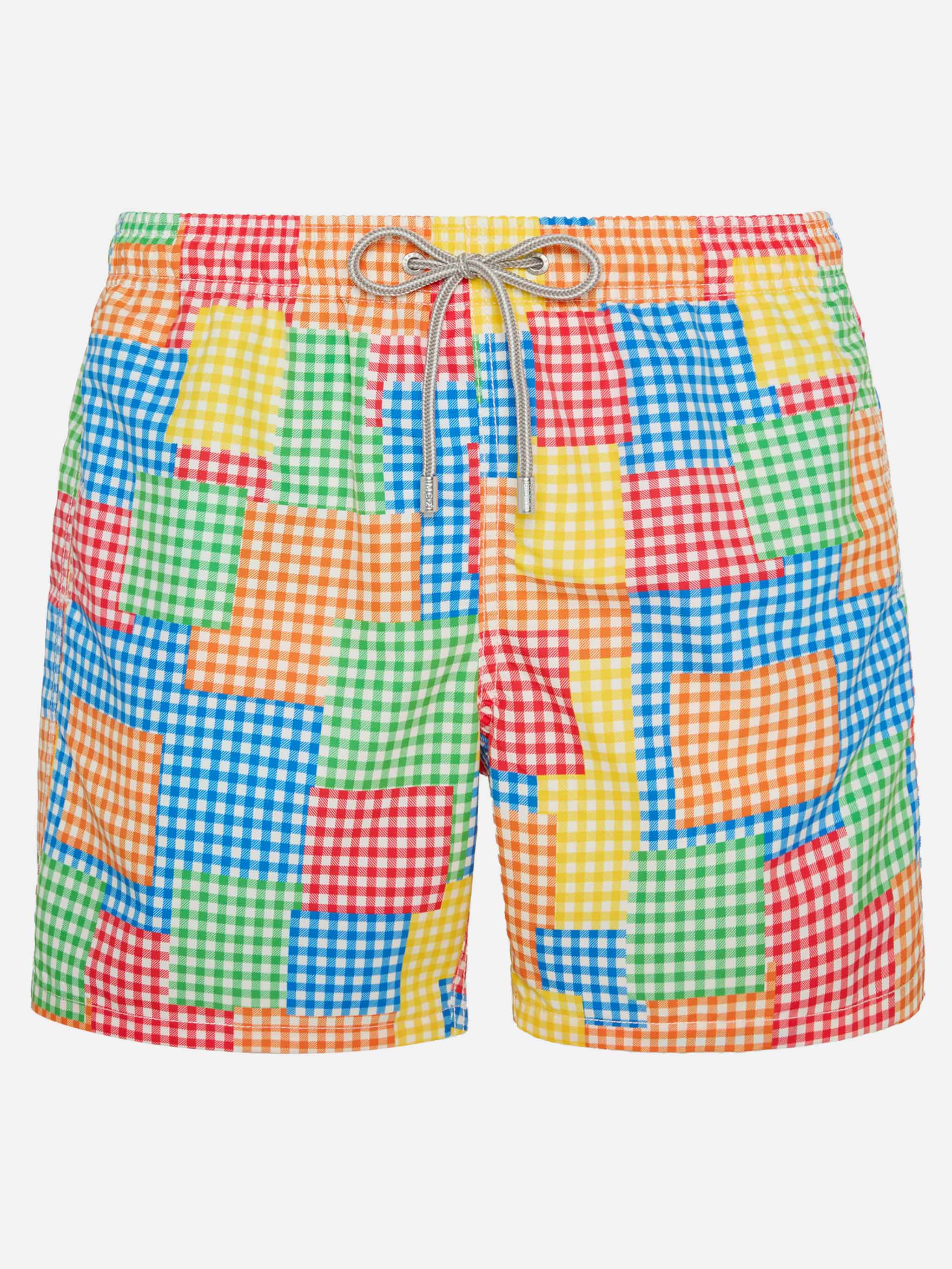 Multicolor Gingham Man Swim Shorts Swimshort