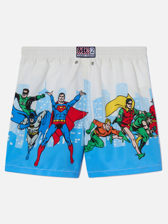 Haiti Swim Shorts Marvel Super Friends With Placed Print | Special Edition Blue Swimshort