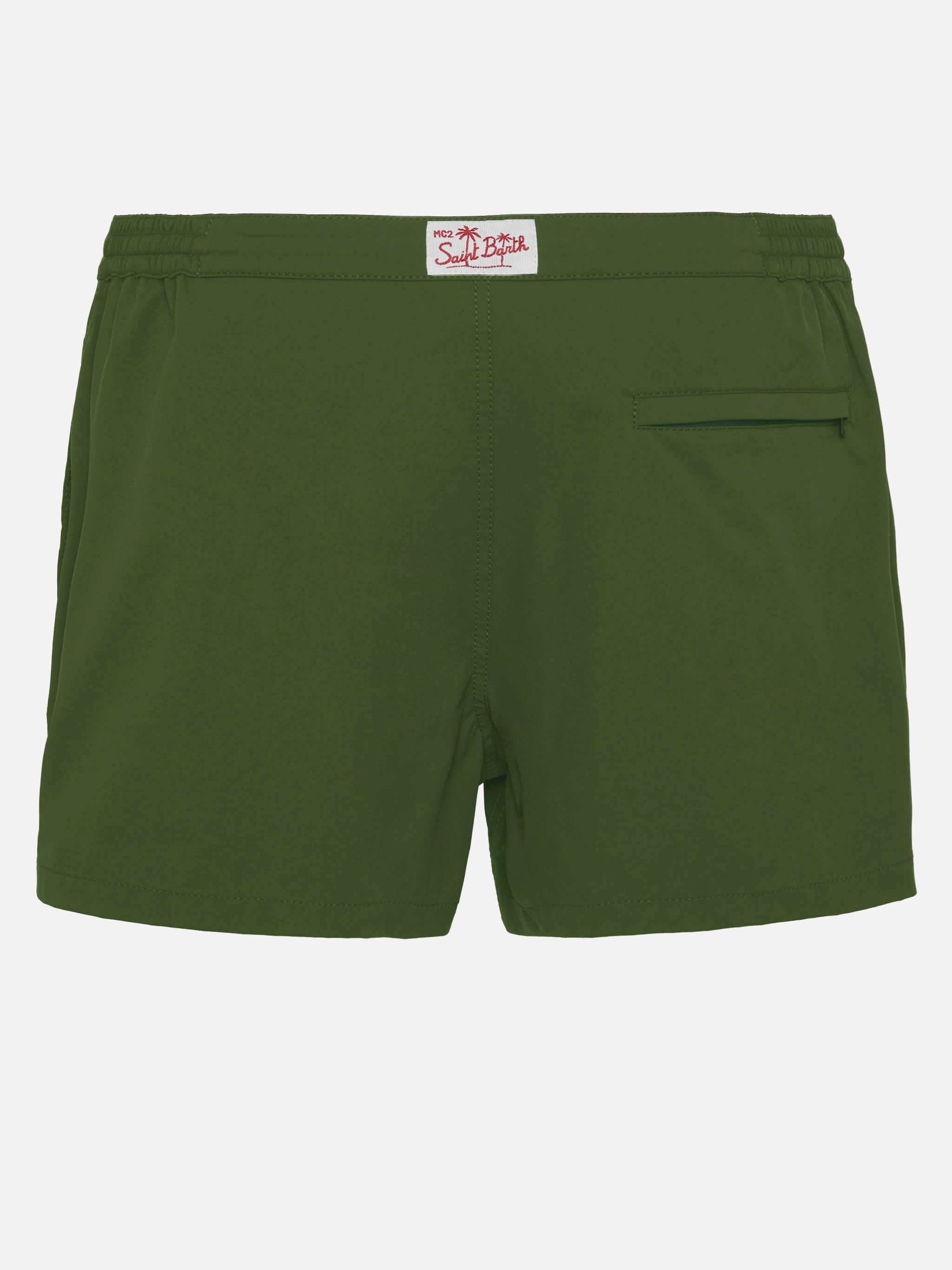 Harrys Military Green Fitted Cut Swim Shorts Swimshort