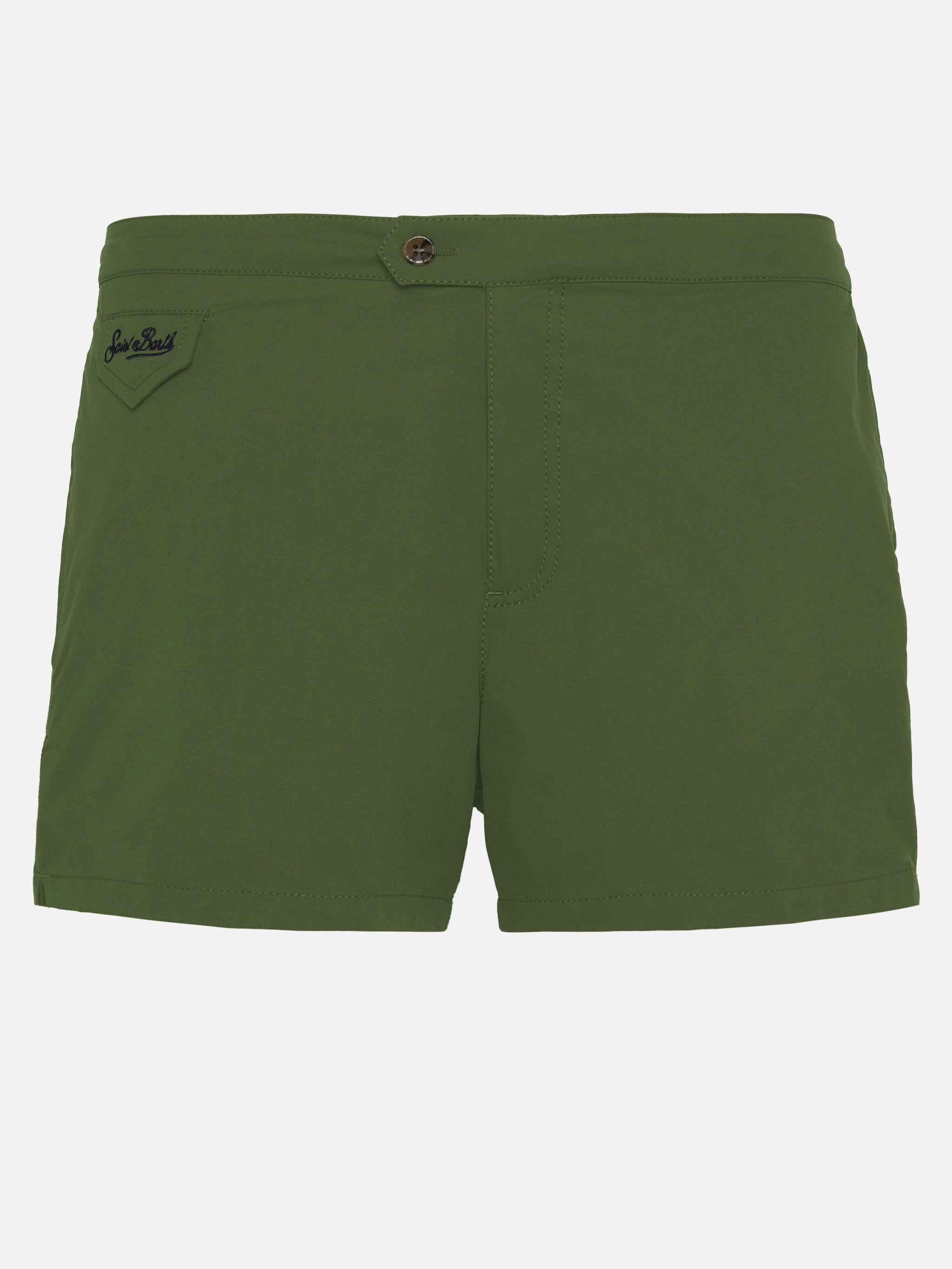 Harrys Military Green Fitted Cut Swim Shorts Swimshort