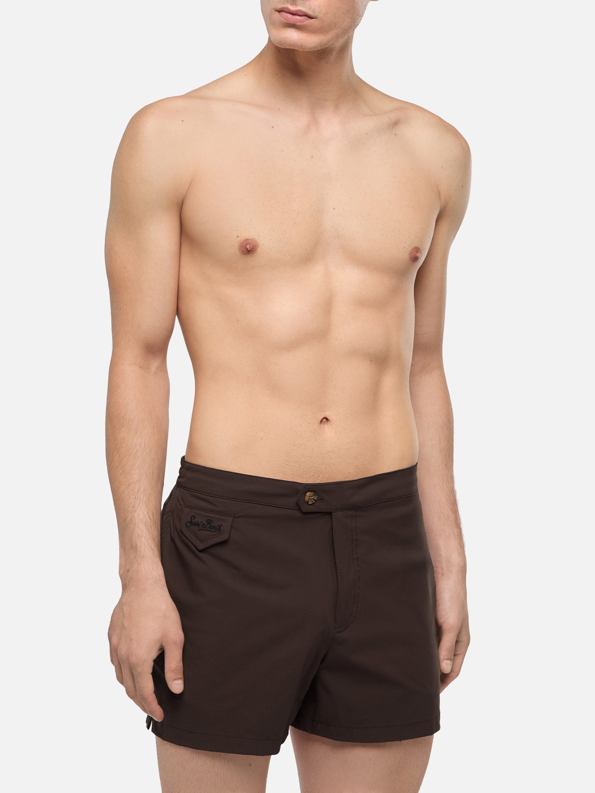 Harrys Camel Brown Fitted Cut Swim Shorts Swimshort
