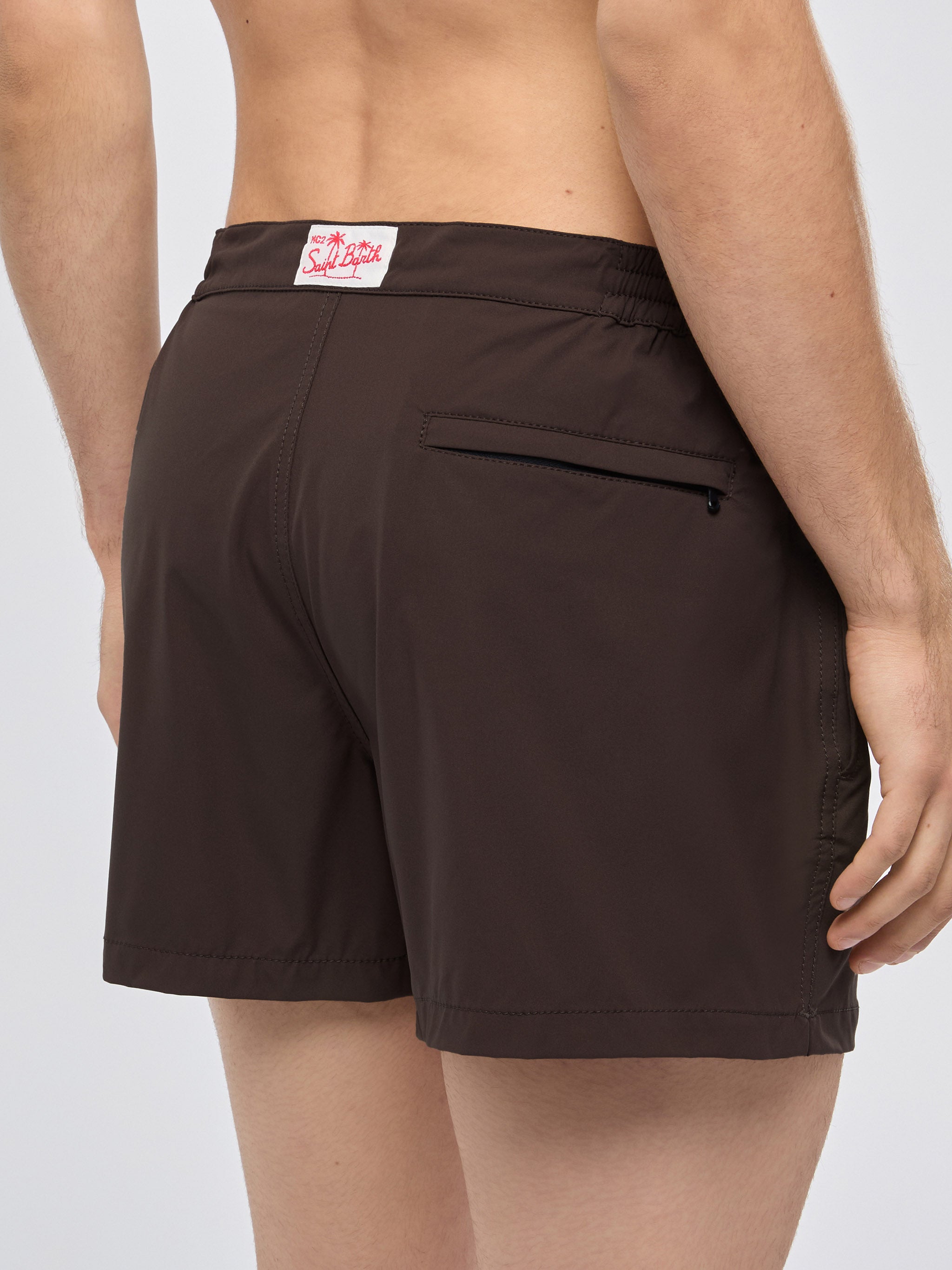 Harrys Camel Brown Fitted Cut Swim Shorts Swimshort
