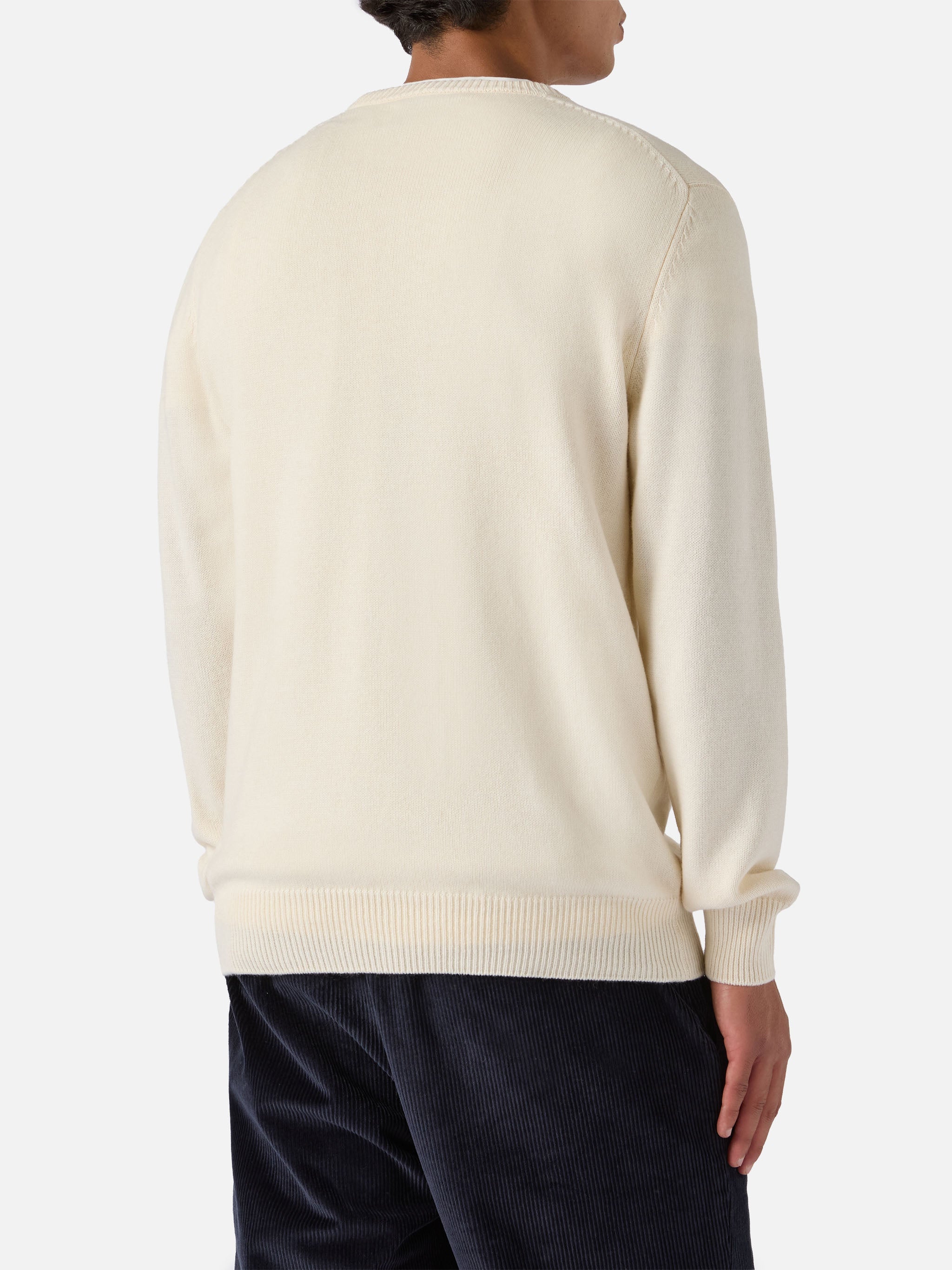 Heron Crewneck White With Uncle Scrooge Jacquard | Disney Special Edition