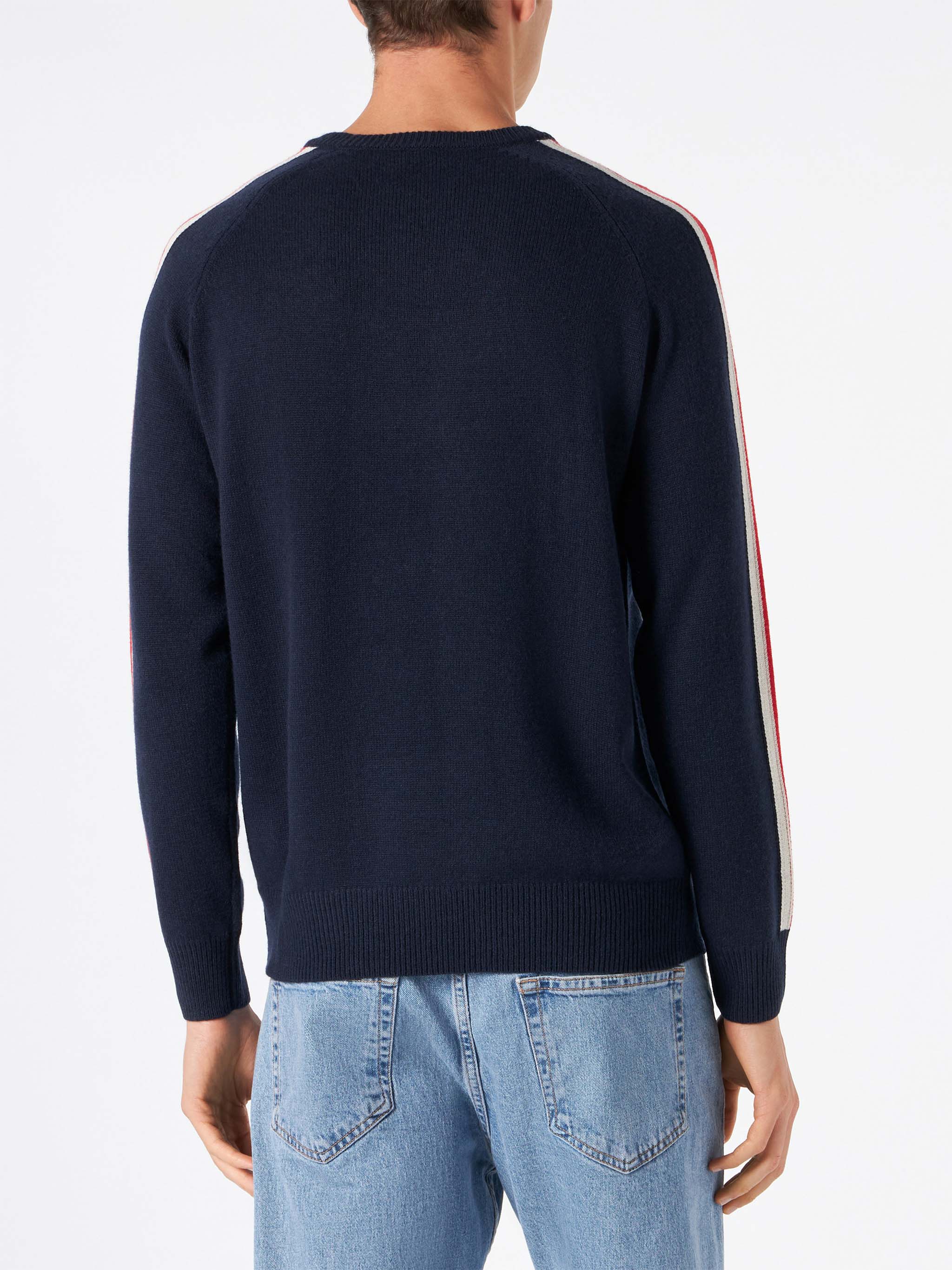 Crewneck Sweater With Woodstock Jacquard | Peanuts™ Special Edition Blue