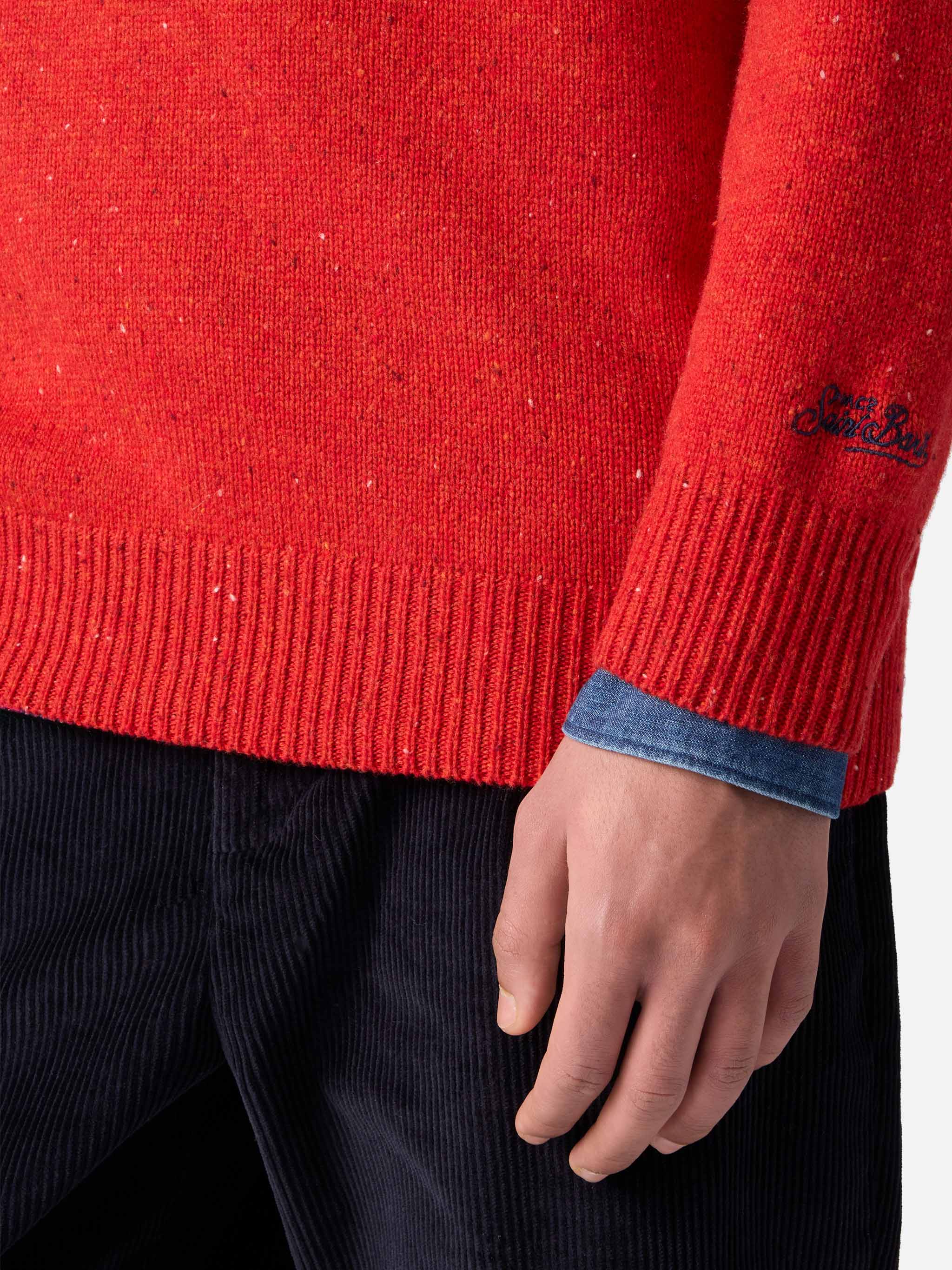 Heron Red Sweater With St. Barth Patch