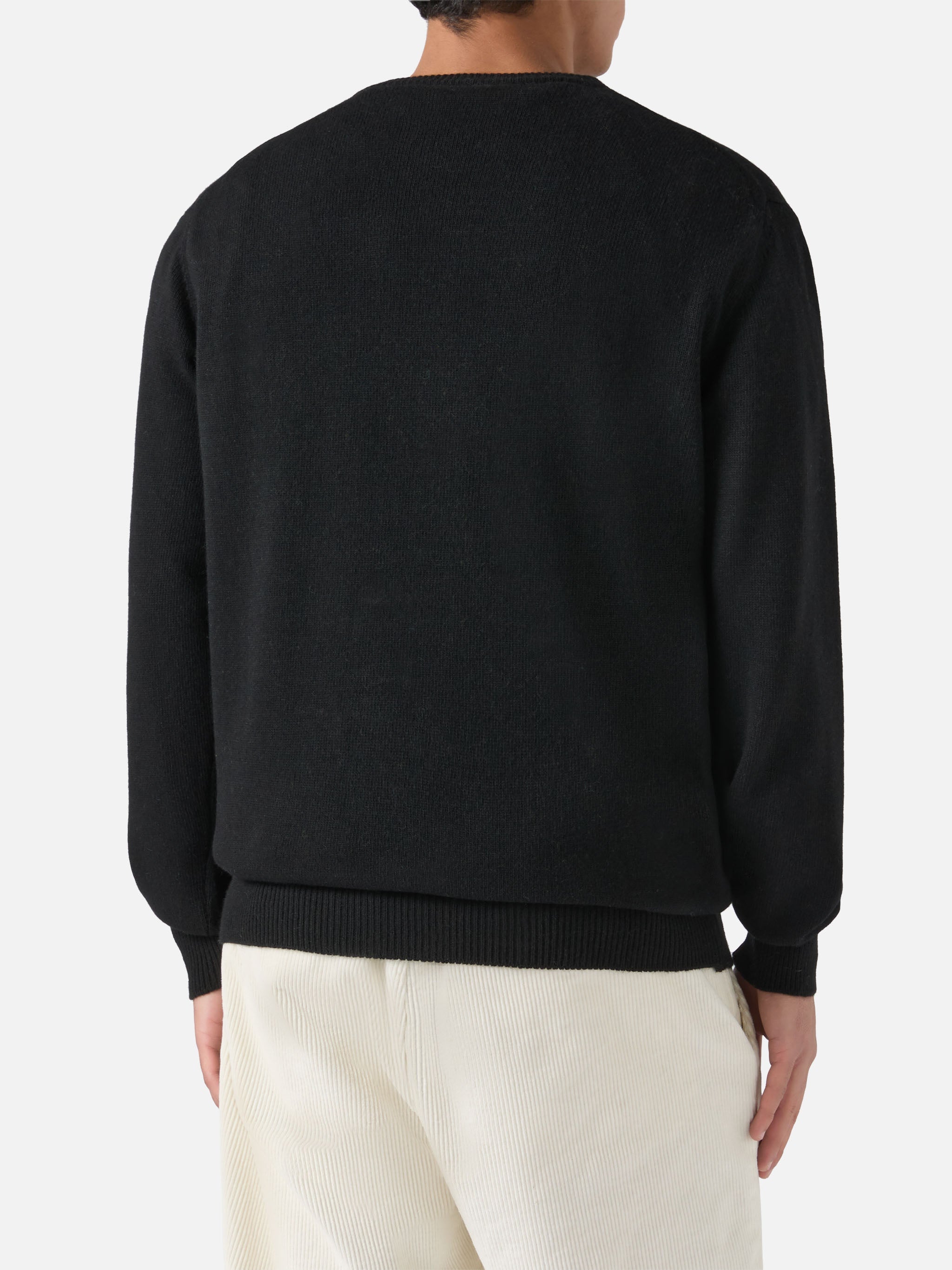Black Crewneck Heron With Batman Shape Jacquard | Special Edition
