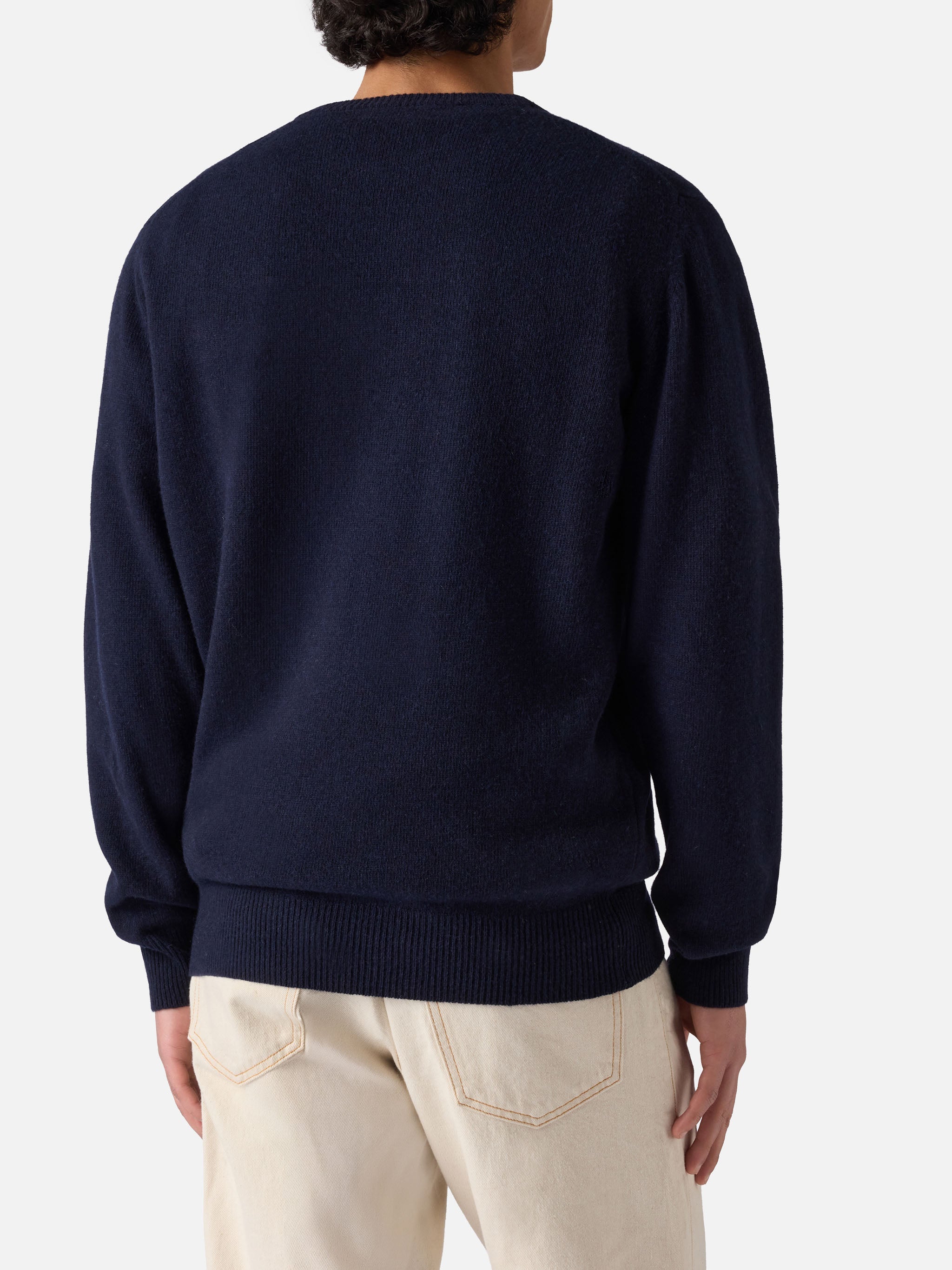 Navy Blue Crewneck Heron With Gin Tonic Addicted Embroidery