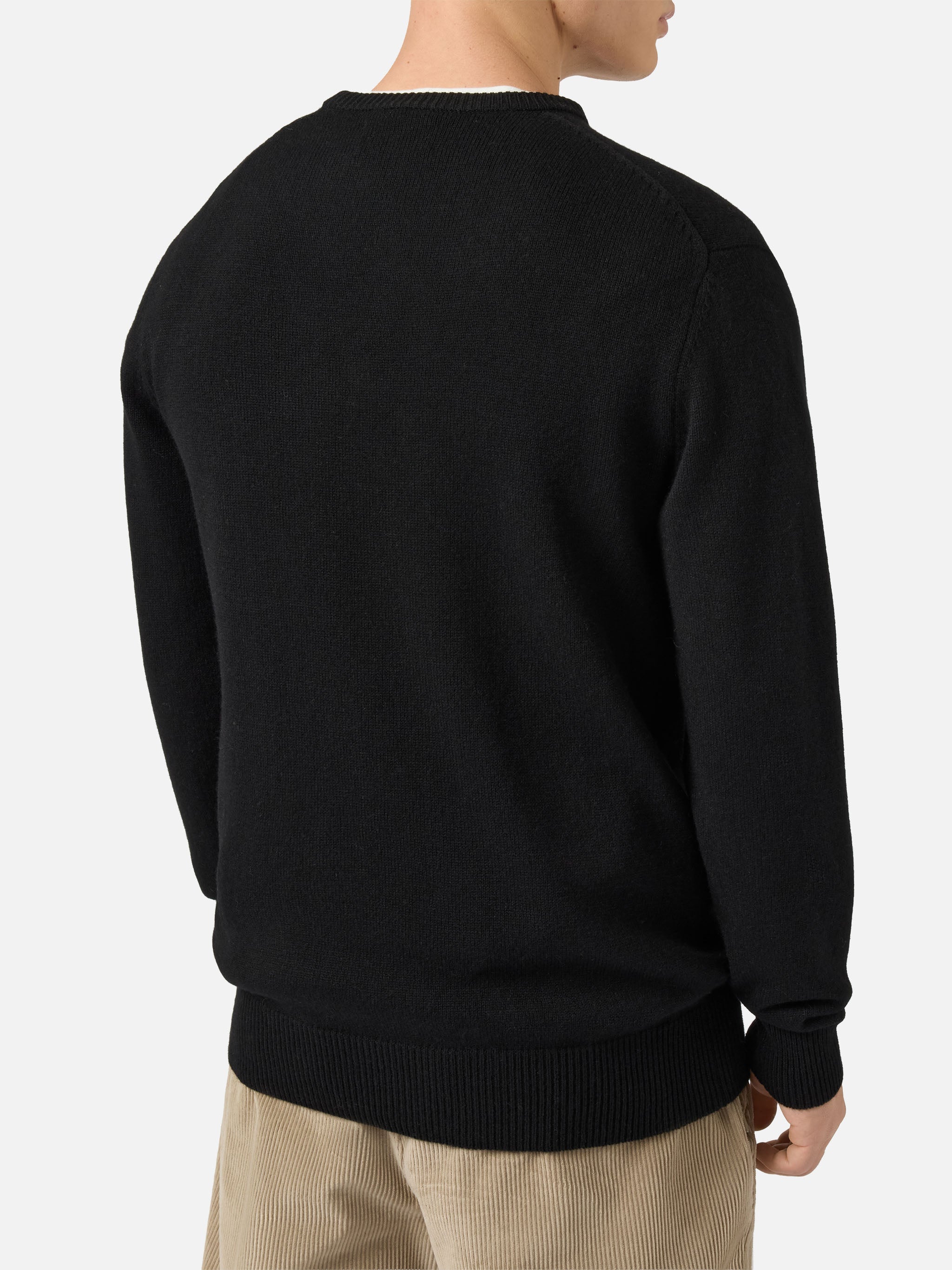 Black Sweater Heron With St. Barth Negroni Embroidery