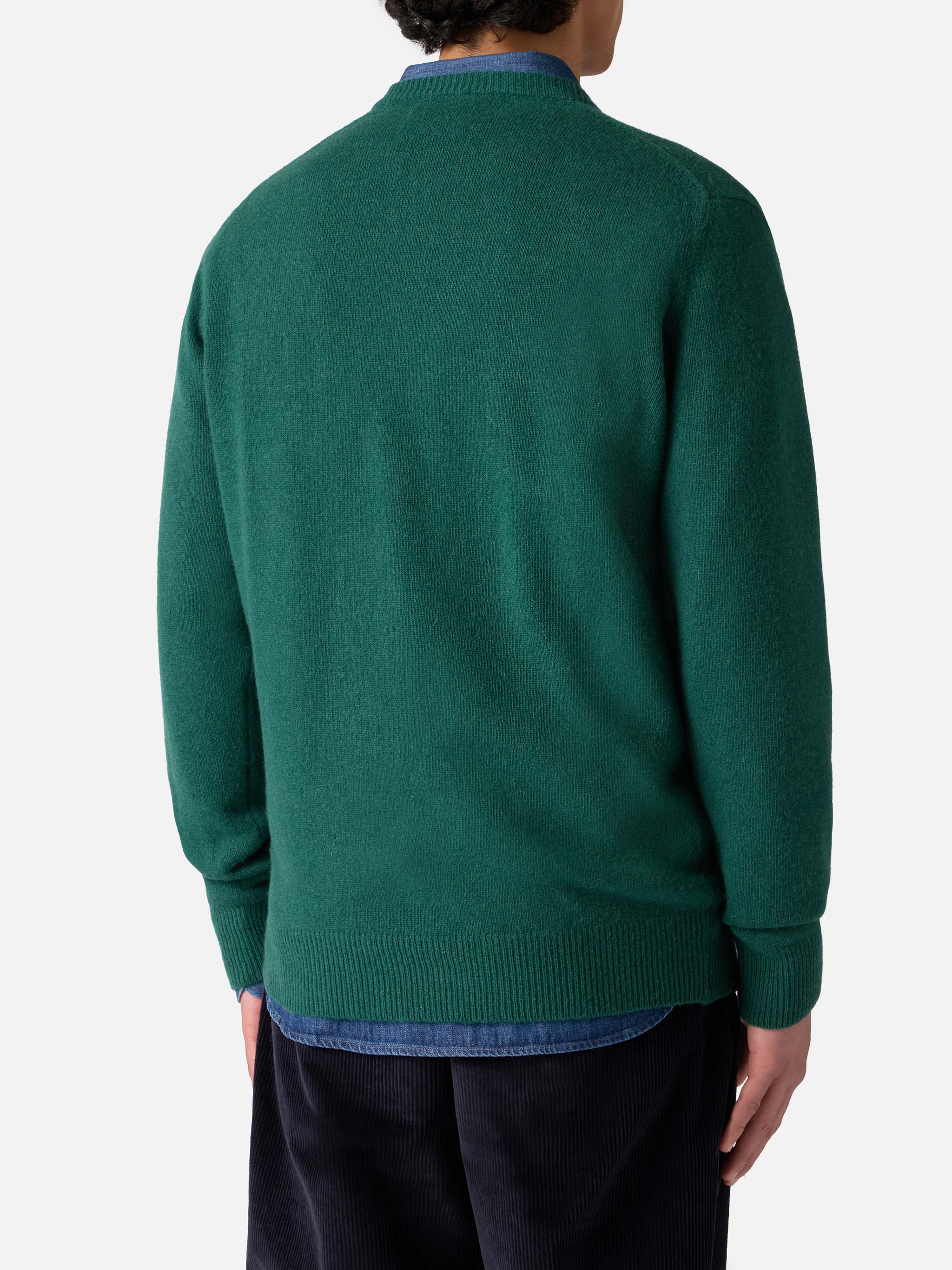 Green Sweater Heron With Non Sarà Unavventura Embroidery