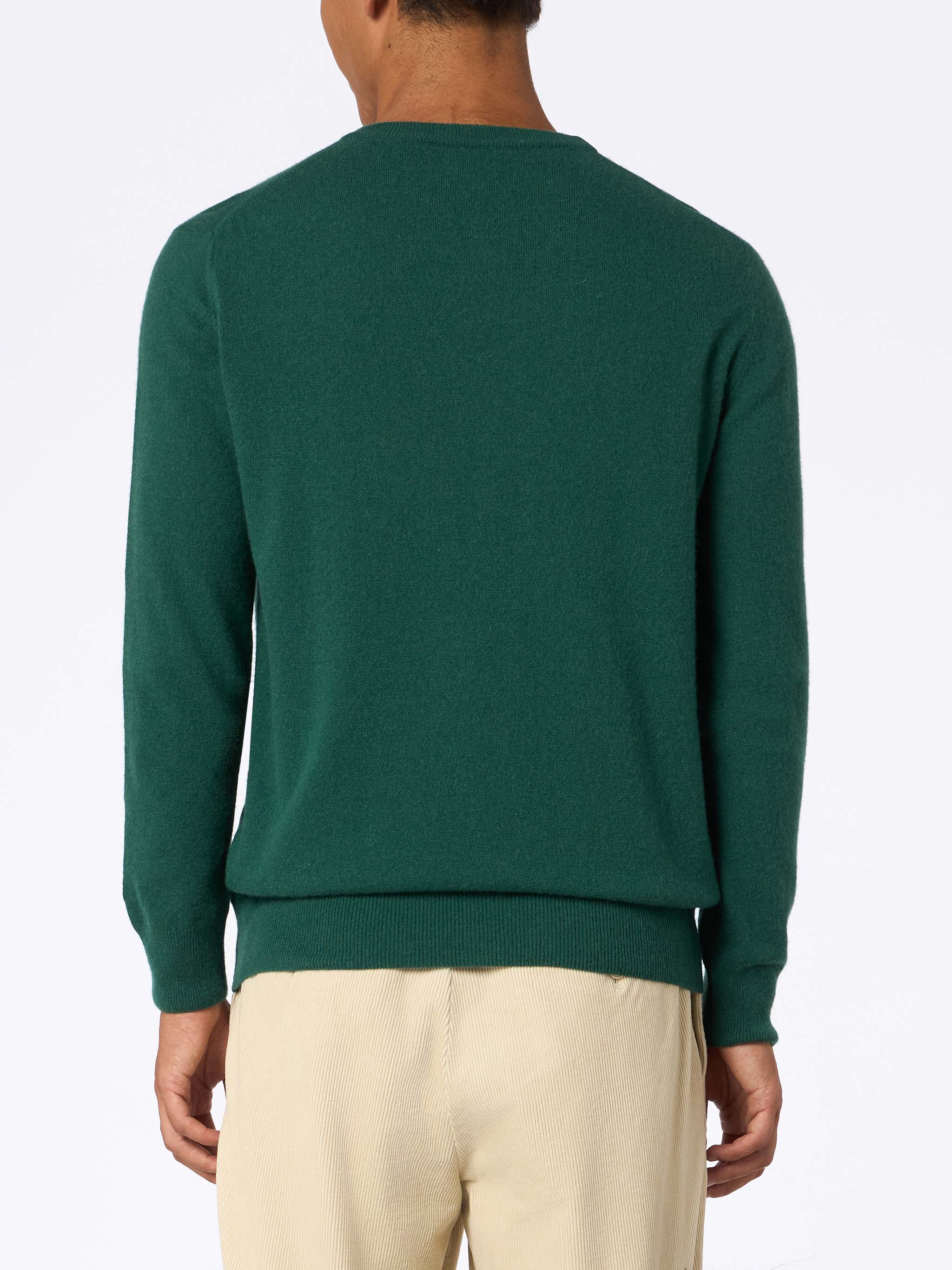 Crewneck Heron With Vacanze Di Natale Jacquard | Special Edition Green