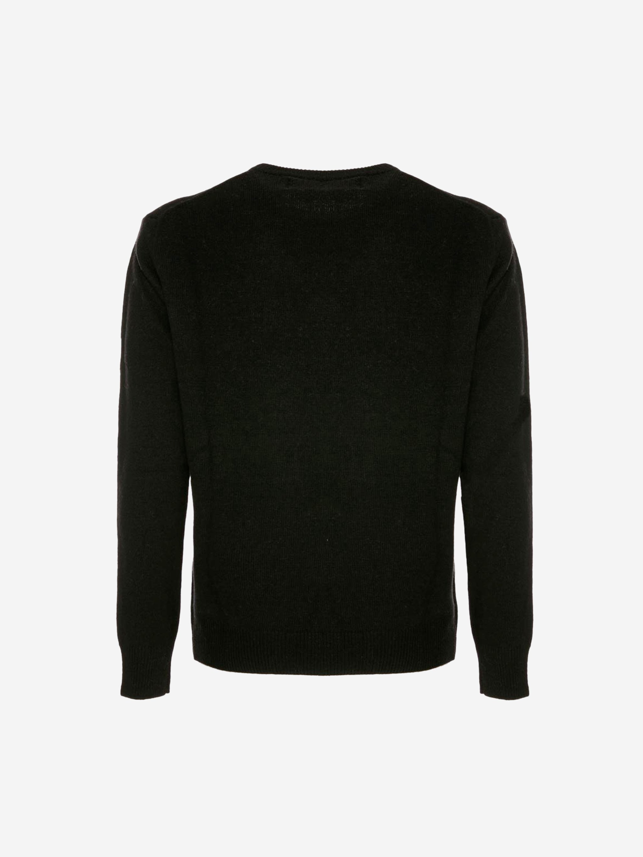 Crewneck Sweater Heron Woth Batman Shape Embroidery | Warner Bros. Special Edition Black