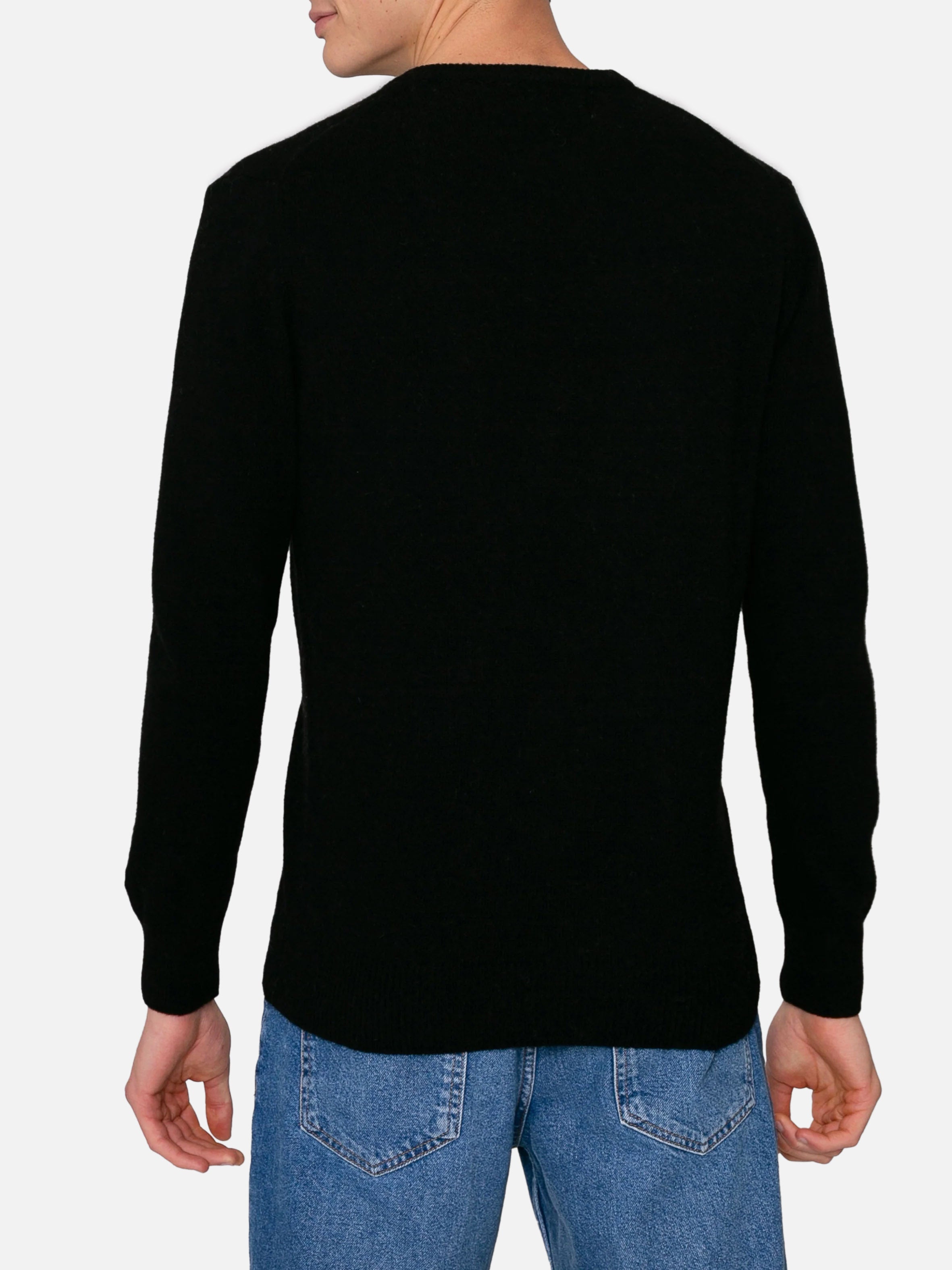 Crewneck Sweater Heron Woth Batman Shape Embroidery | Warner Bros. Special Edition Black