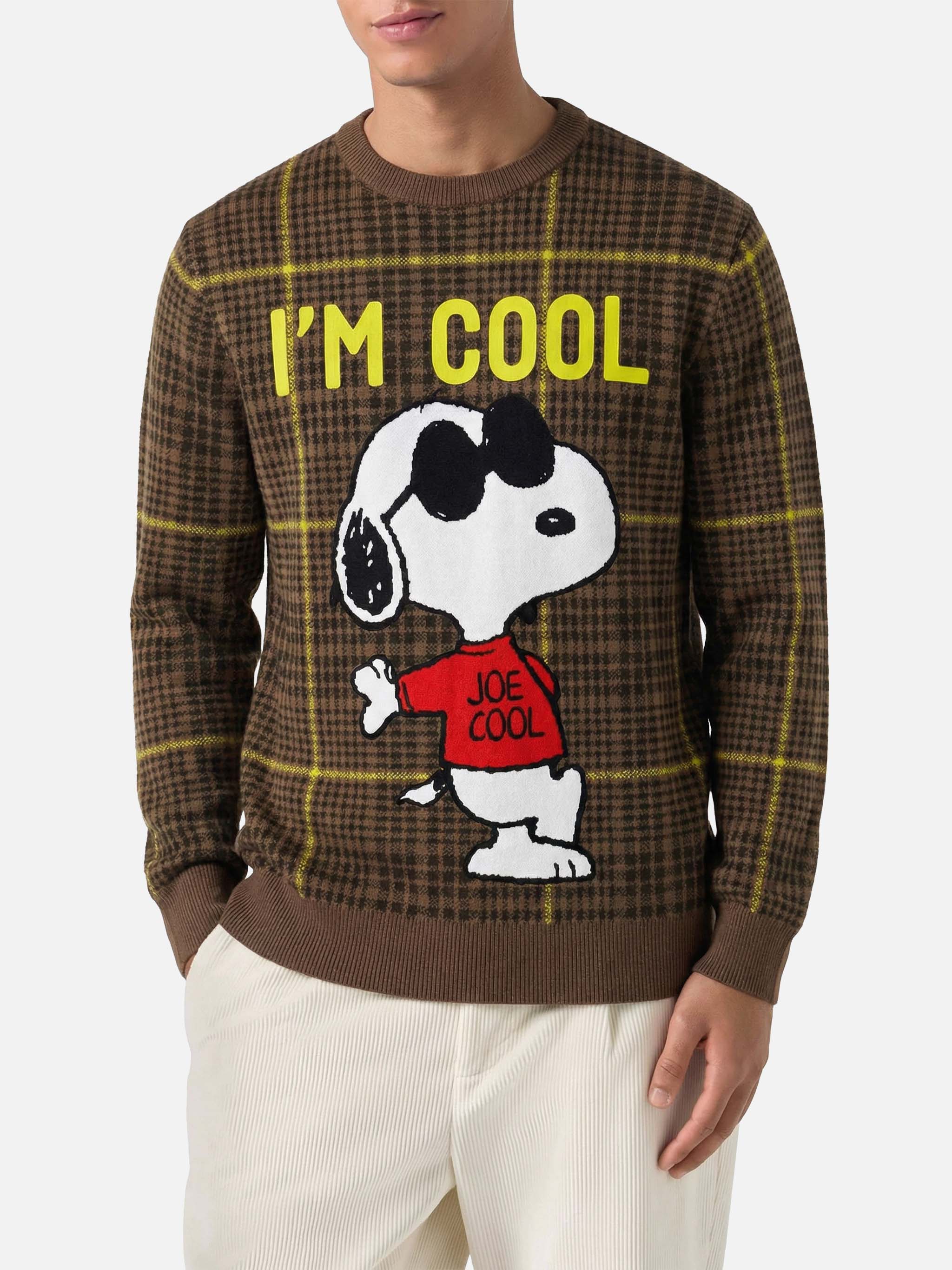 Heron P Prince Of Wales Snoopy Jacquard Sweater | – Peanuts™ Special Edition Brown