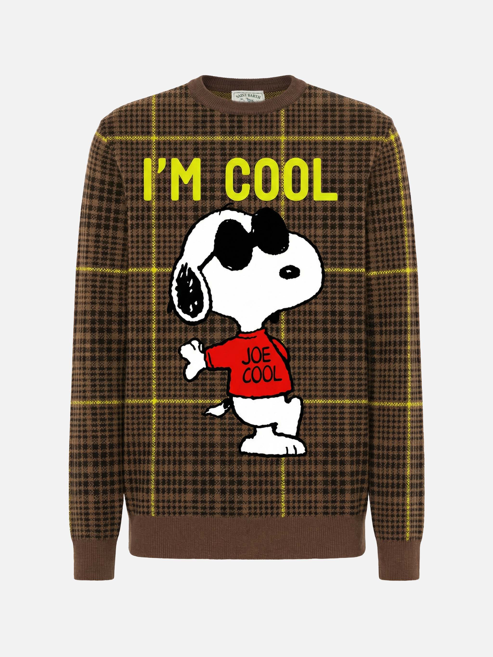 Heron P Prince Of Wales Snoopy Jacquard Sweater | – Peanuts™ Special Edition Brown