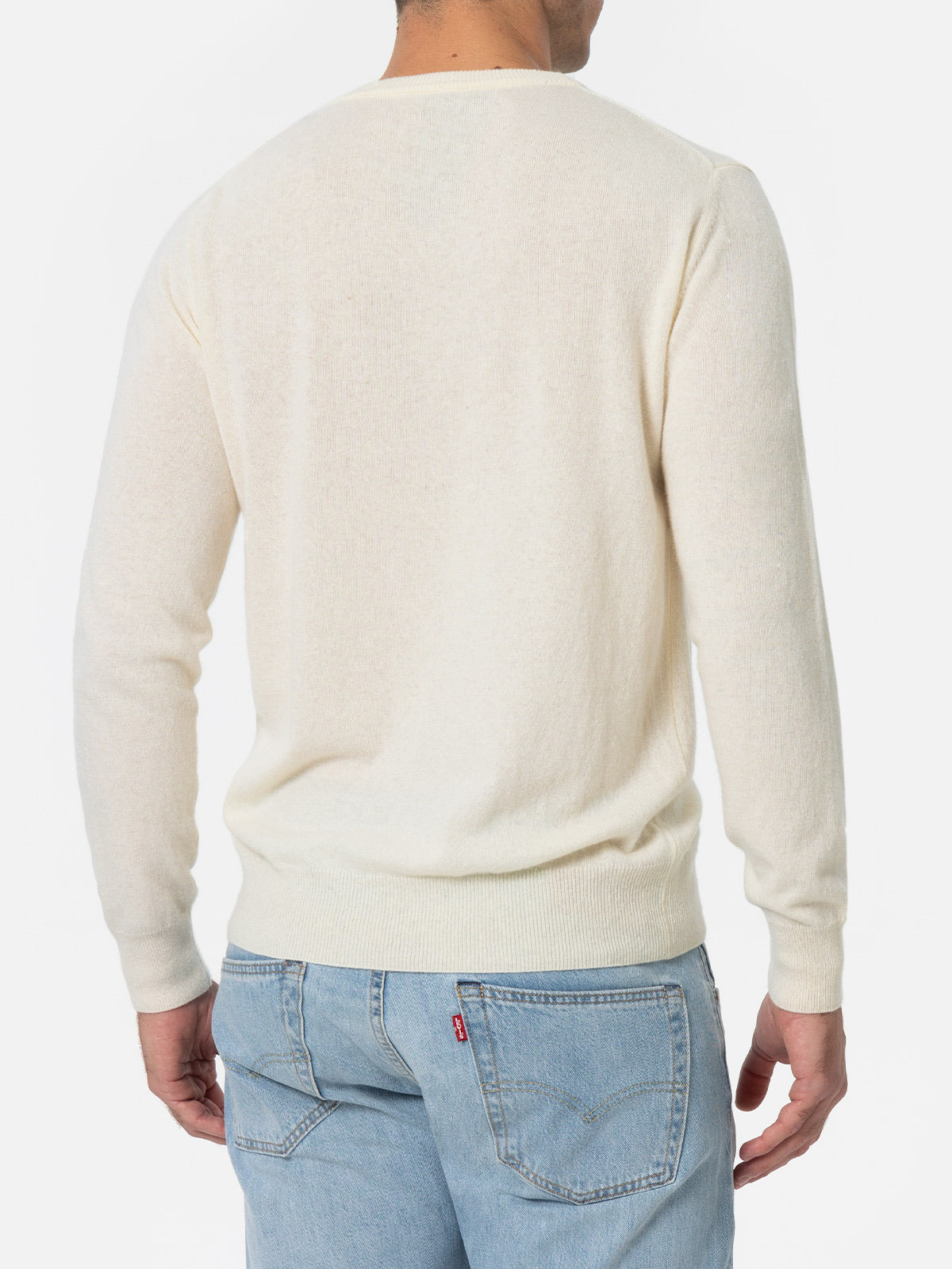 Crewneck Sweater Heron With Snoopy Tennis Champ Embroidery | Peanuts Special Edition White