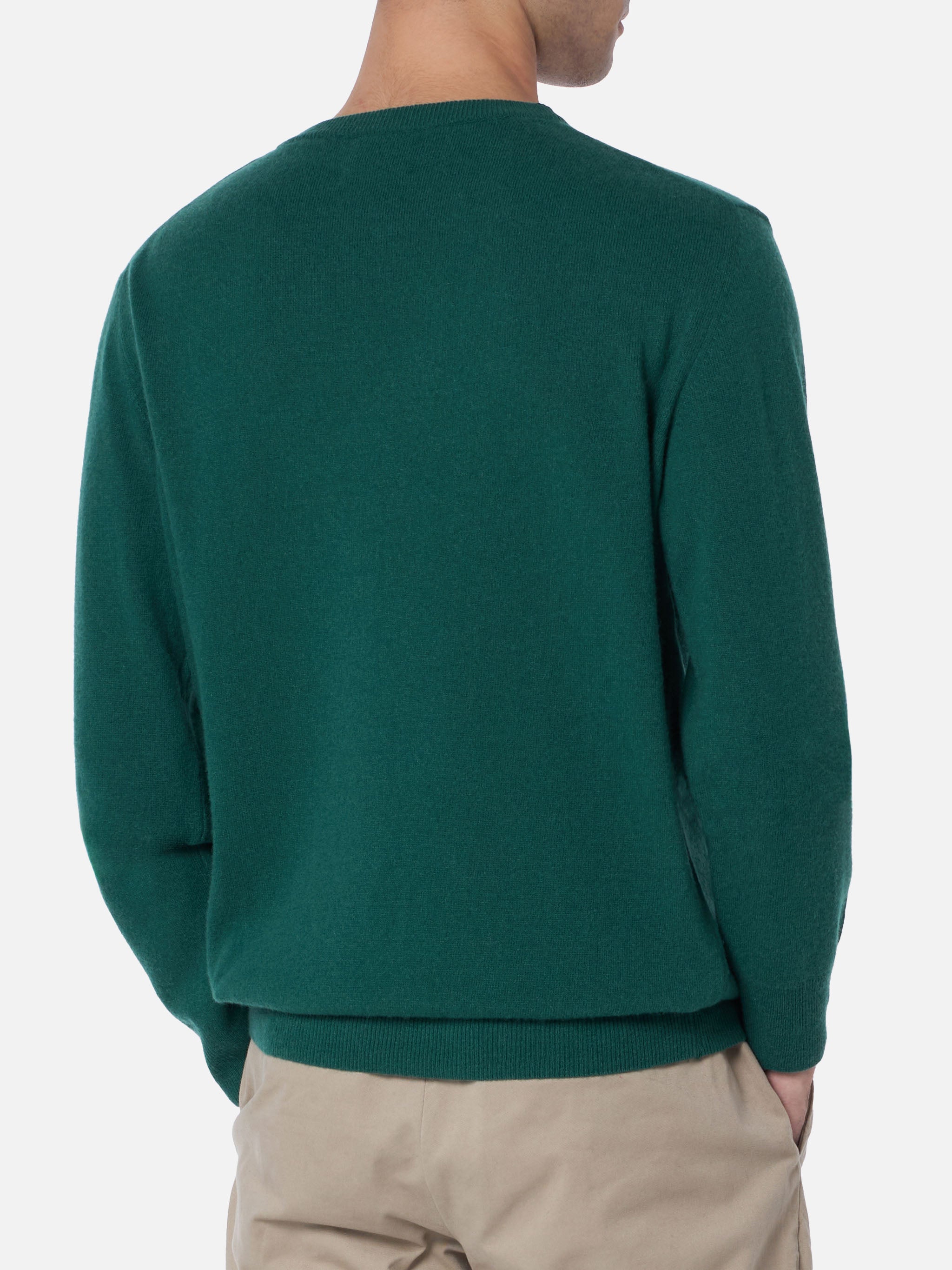 Crewneck Heron Light With Levateje Er Vino Embroidery | Vacanze Di Natale Special Edition Green