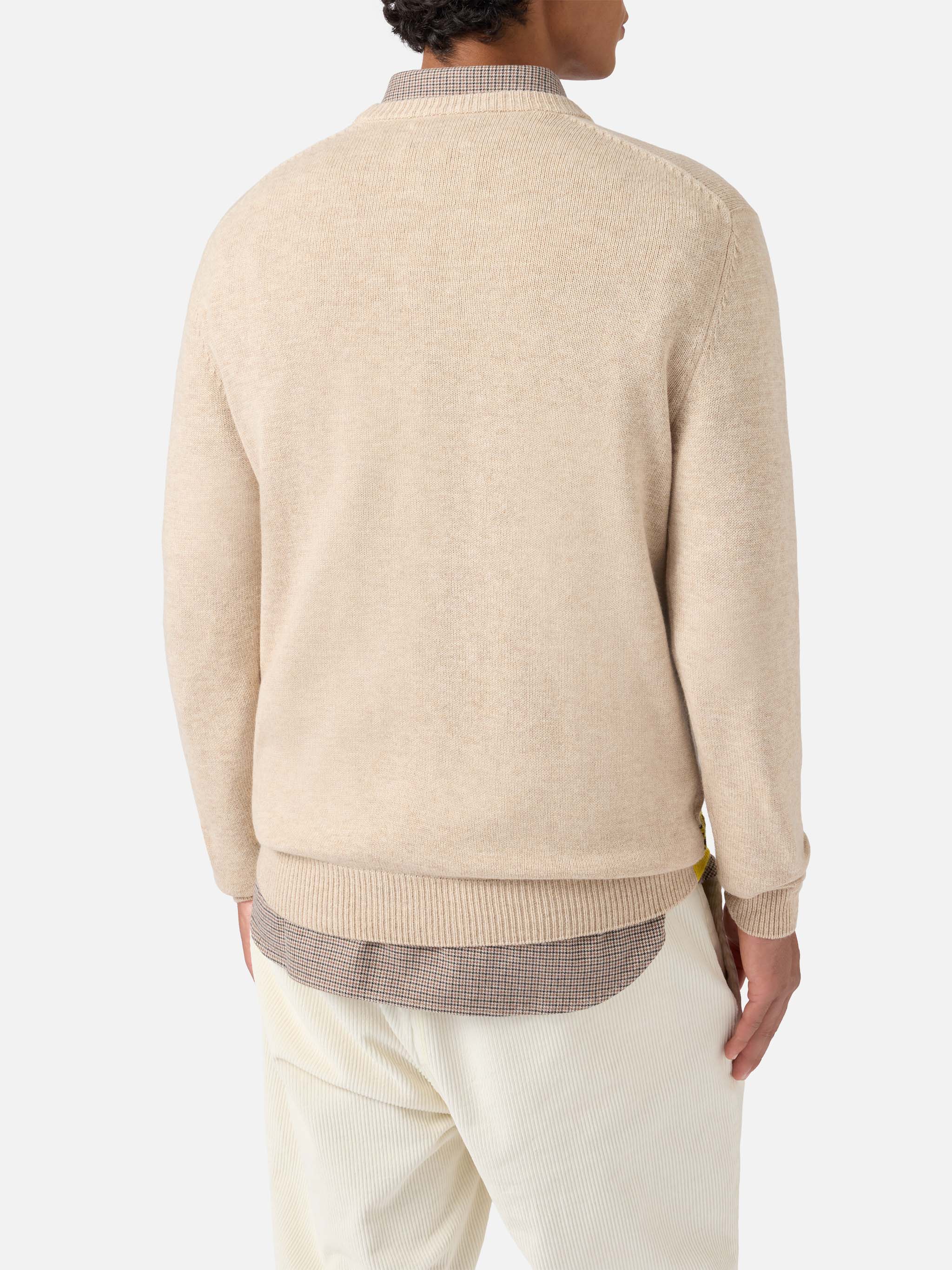 Heron Crewneck Beige With Uncle Scrooge Courchevel Jacquard | Disney Special Edition Brown