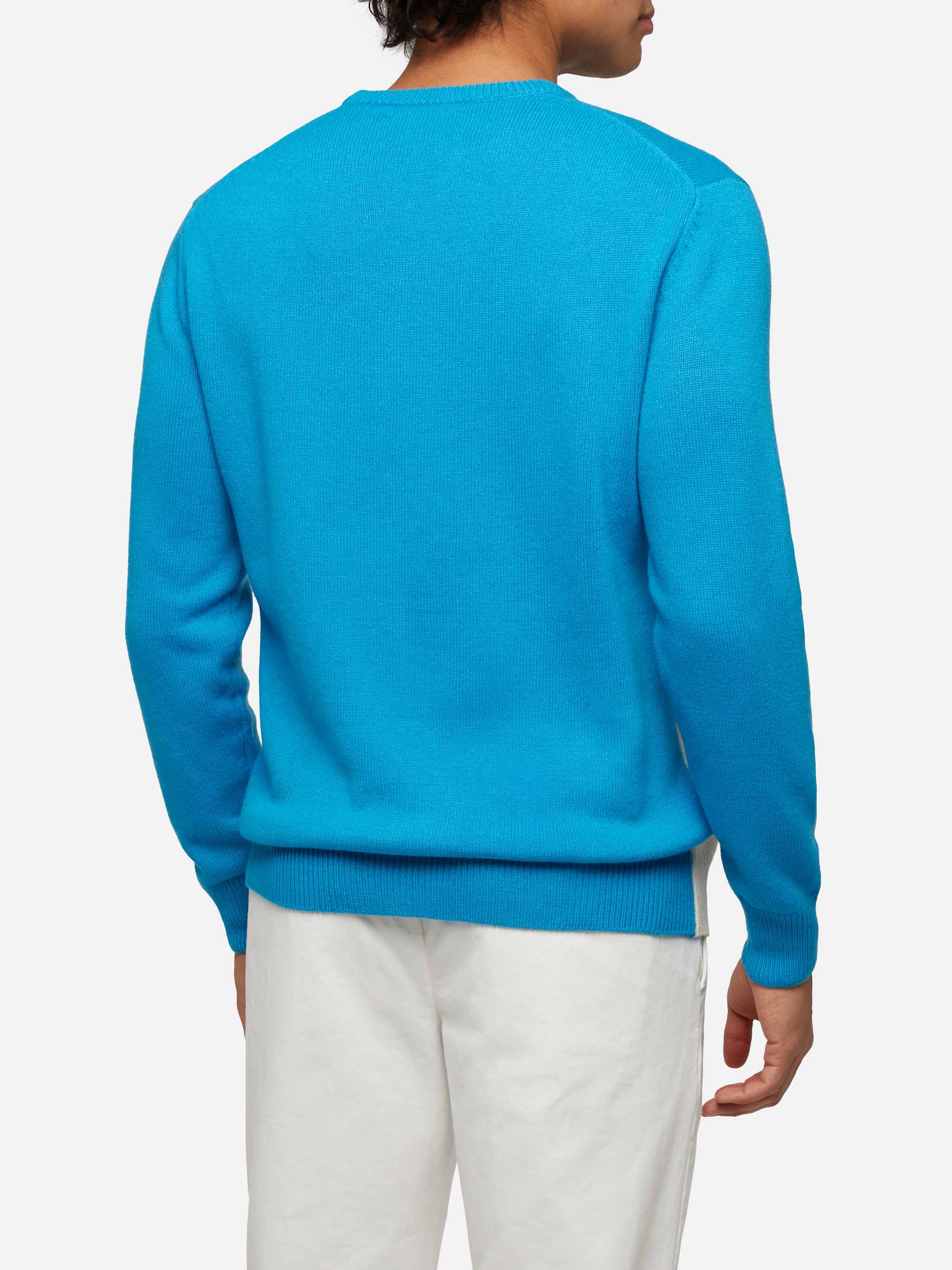 Crewneck Sweater Heron With Courma Postcard Jacquard Sky
