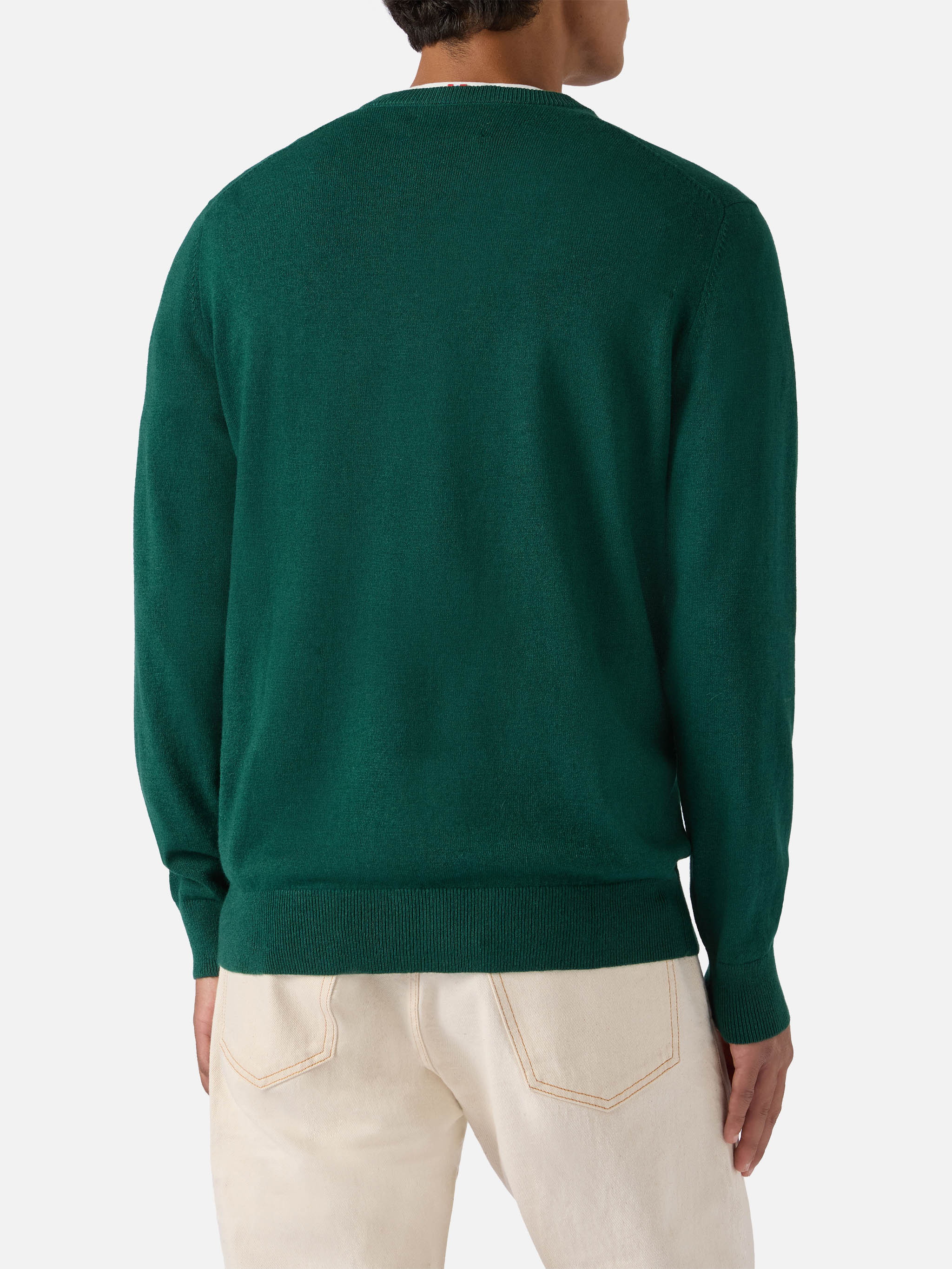 Crewneck Sweater Heron Light With Uncle Scrooge Embroidery |disney Special Edition Green
