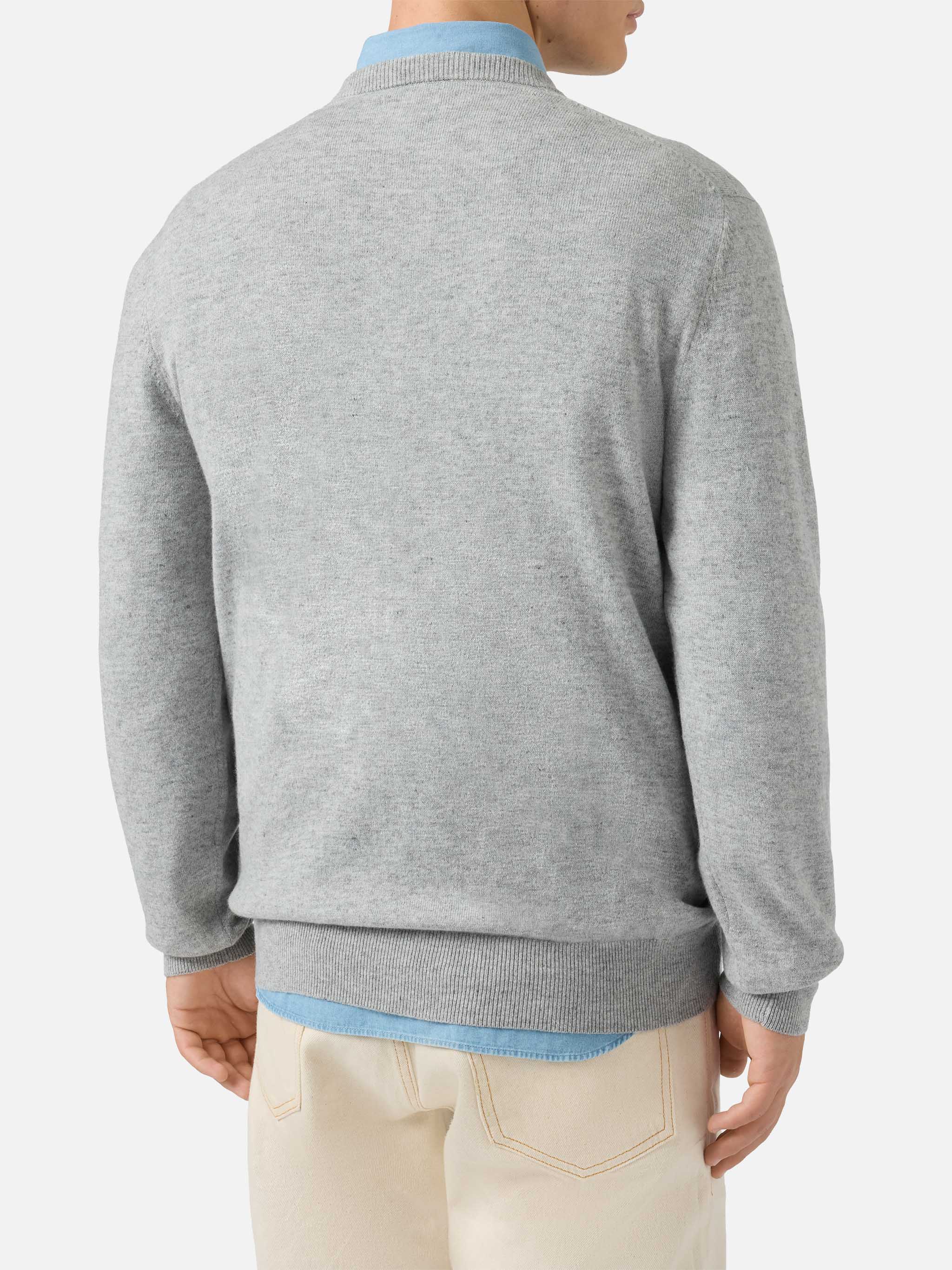 Crewneck Sweater Heron Light With Life Is Too Short For Sport Embroidery Grey