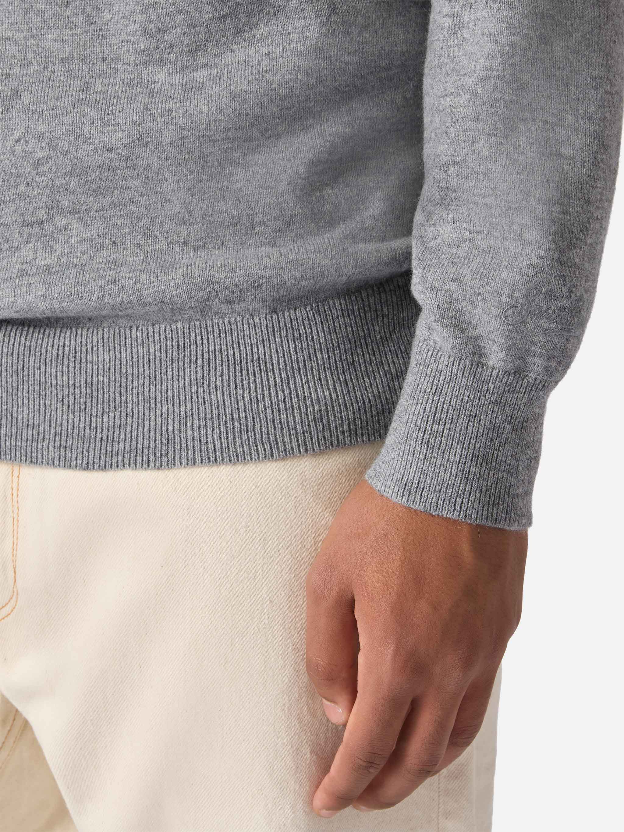 Crewneck Sweater Heron Light With Uncle Scrooge Embroidery | Disney Special Edition Grey