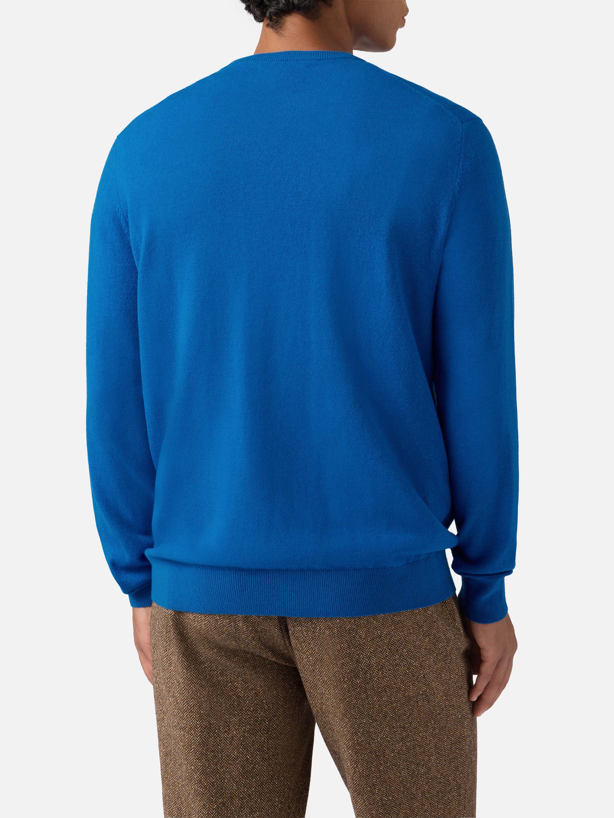 Crewneck Sweater Heron Light With Do You Want A Cola? Embroidery Blue