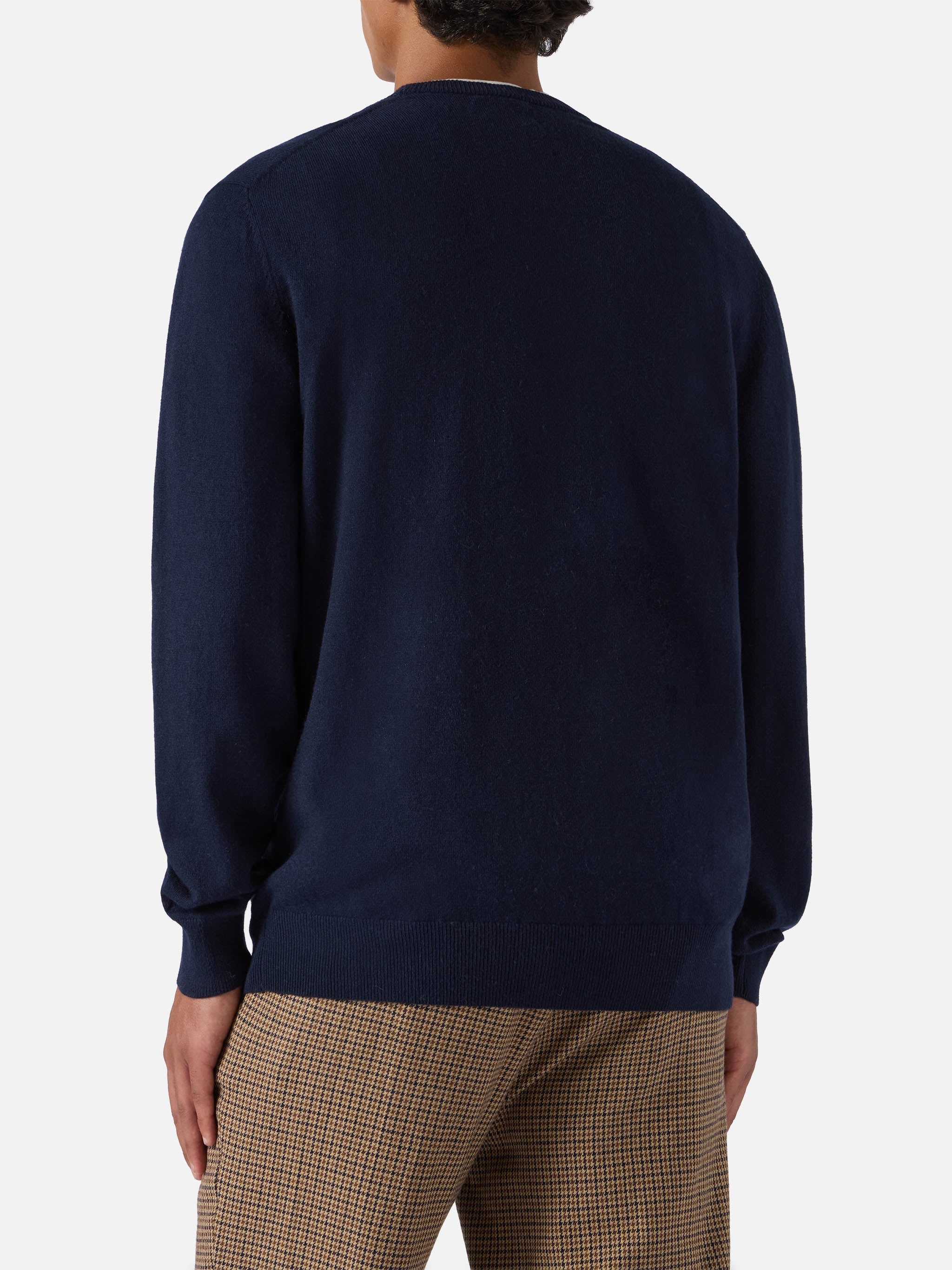 Crewneck Heron Light With Sole, Whisky E Sei Pole Position! Embroidery | Vacanze Di Natale Special Edition Blue
