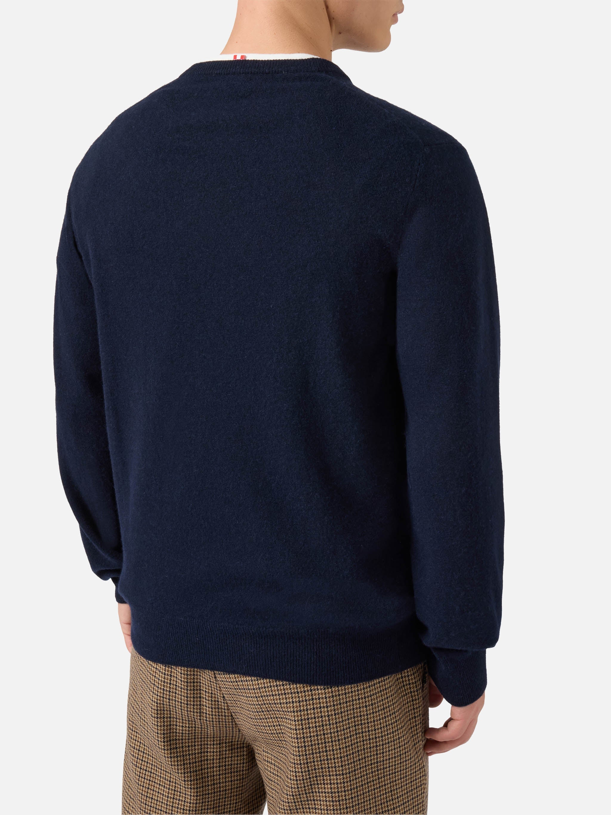 Crewneck Heron Light With Negare, Negare Sempre! Embroidery | Vacanze Di Natale Special Edition Blue