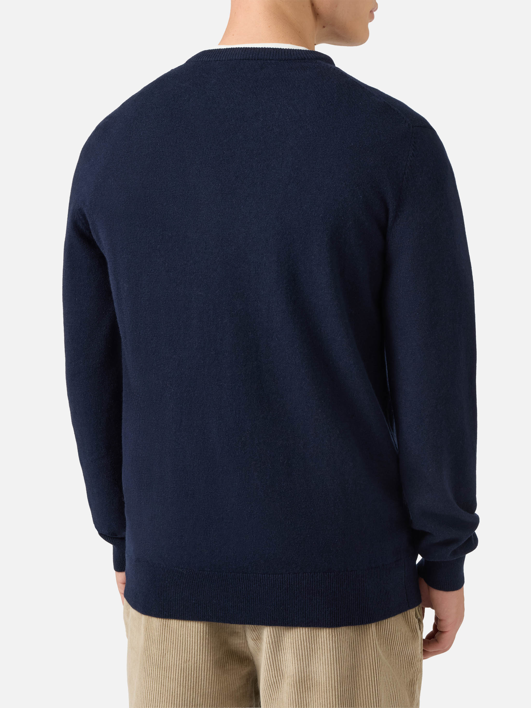 Crewneck Sweater Heron Light With Gin Club Embroidery Blue