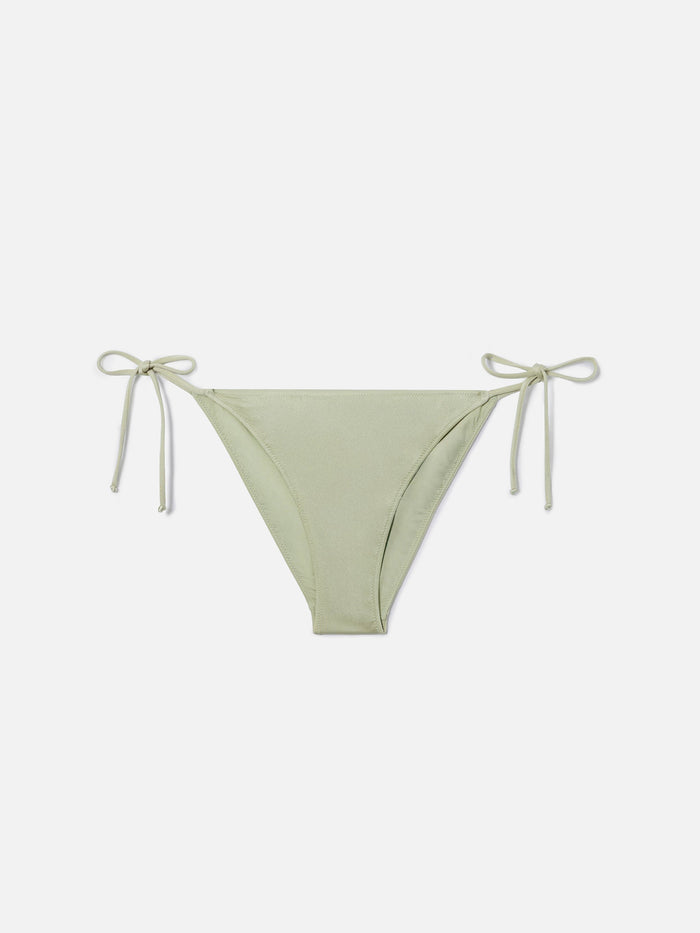 Virgo Classic Bikini Bottoms Mint Green Glossy-Finish Fabric Bottom